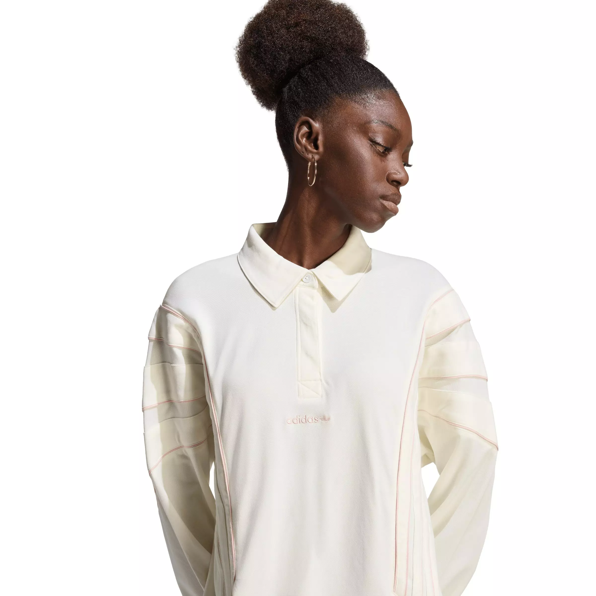 adidas Originals Women's Santiago Long Sleeve Top - Off-White - OFF-WHITE