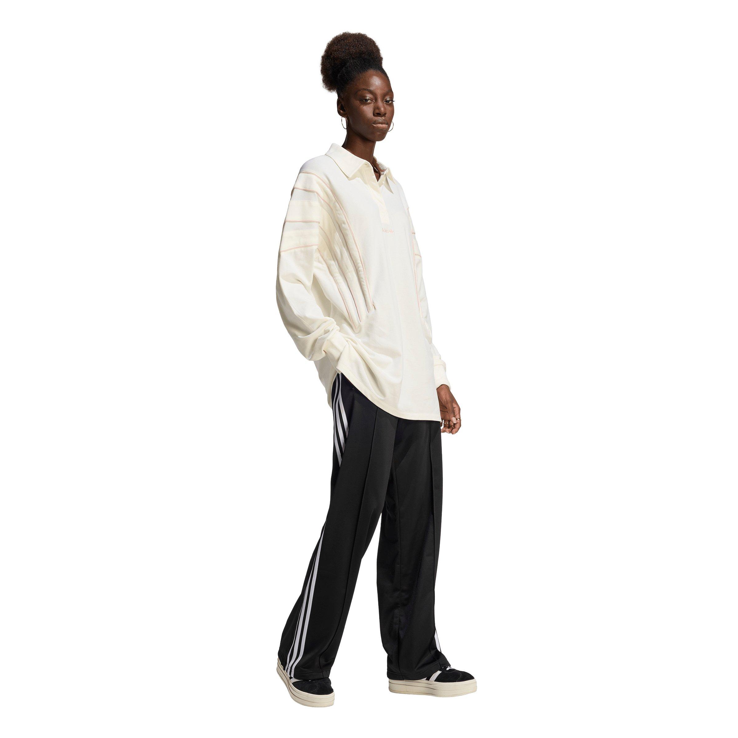 adidas Originals Women's Santiago Long Sleeve Top - Off-White - OFF-WHITE Thumbnail View 5