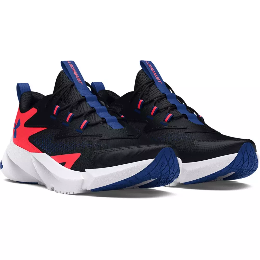 Under Armour Scramjet 6 AL "Black/Beta/Tech Blue​" Preschool Boys' Running Shoe - BLACK/RED/BLUE