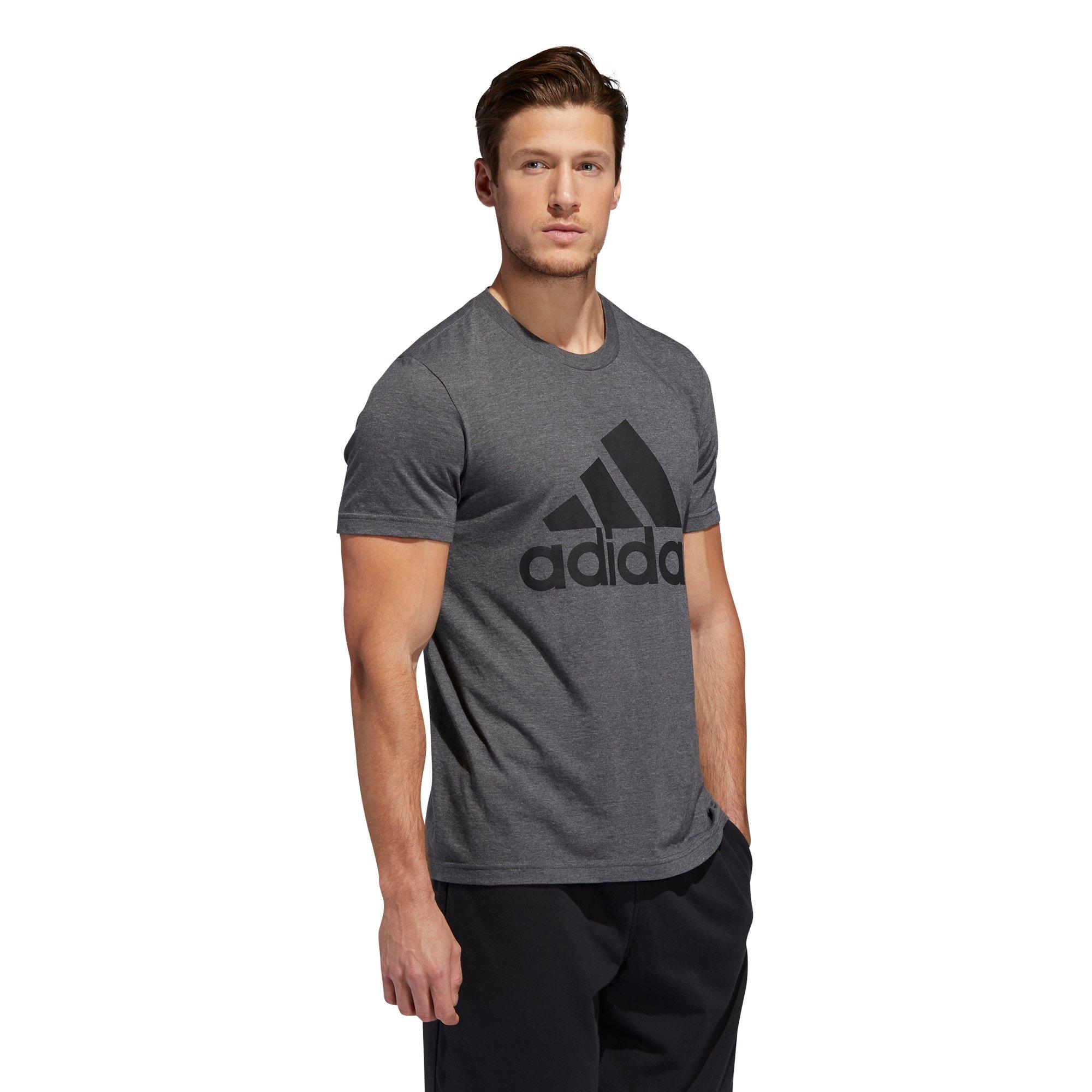 adidas Men's Badge Of Sport Tee - GREY Thumbnail View 3