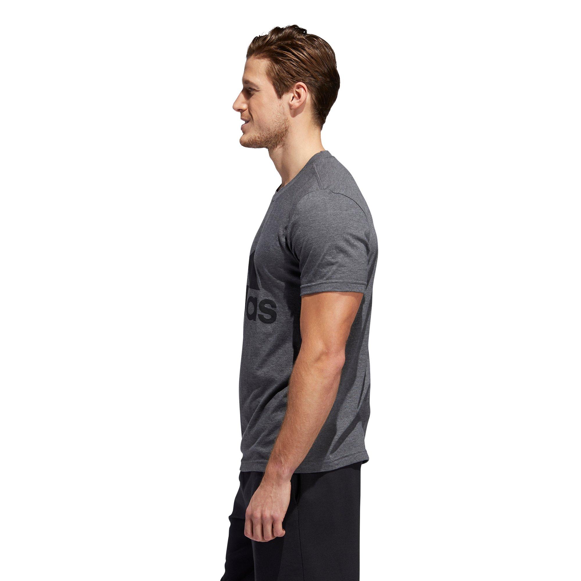 adidas Men's Badge Of Sport Tee - GREY Thumbnail View 4