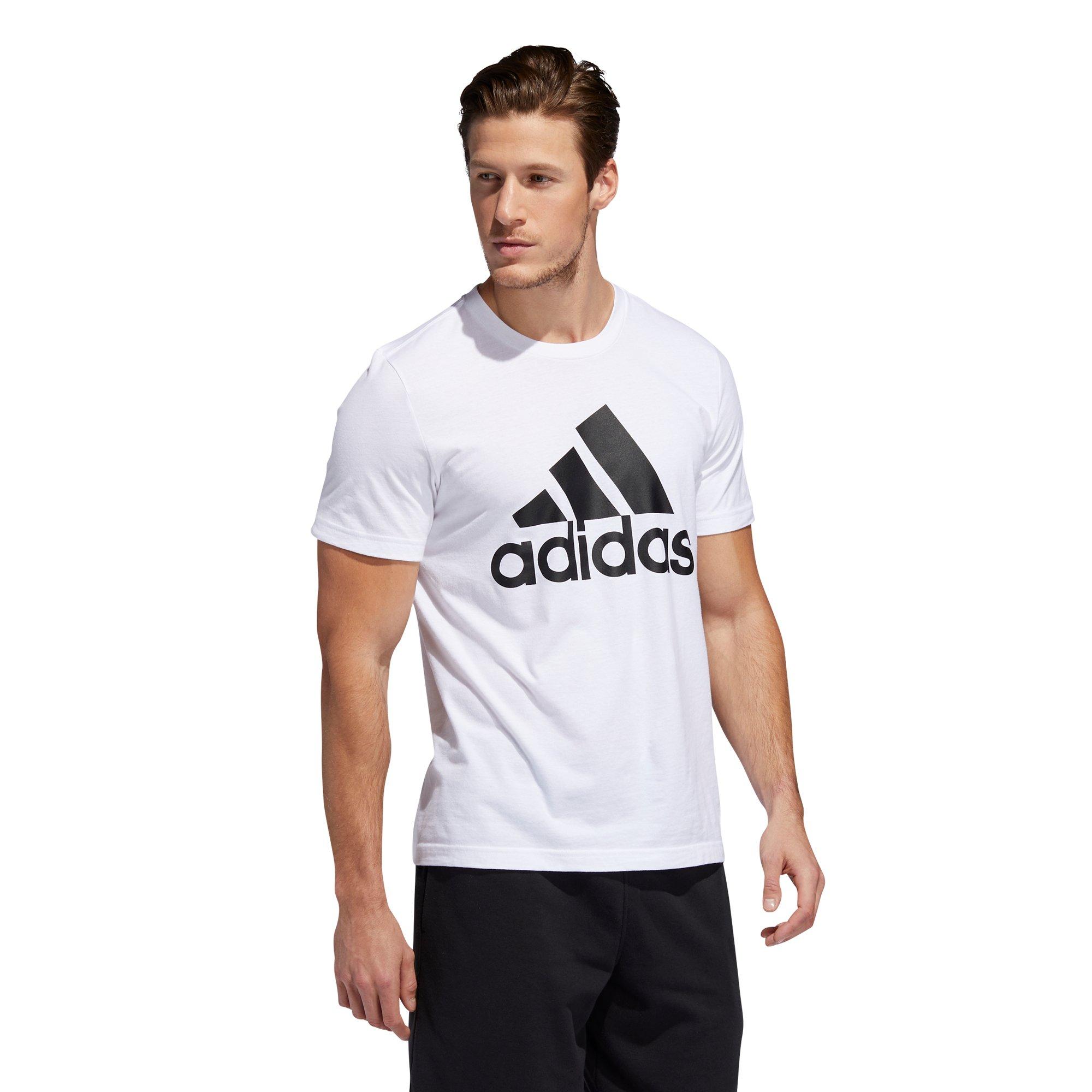 adidas Men's Badge Of Sport Tee - WHITE Thumbnail View 4