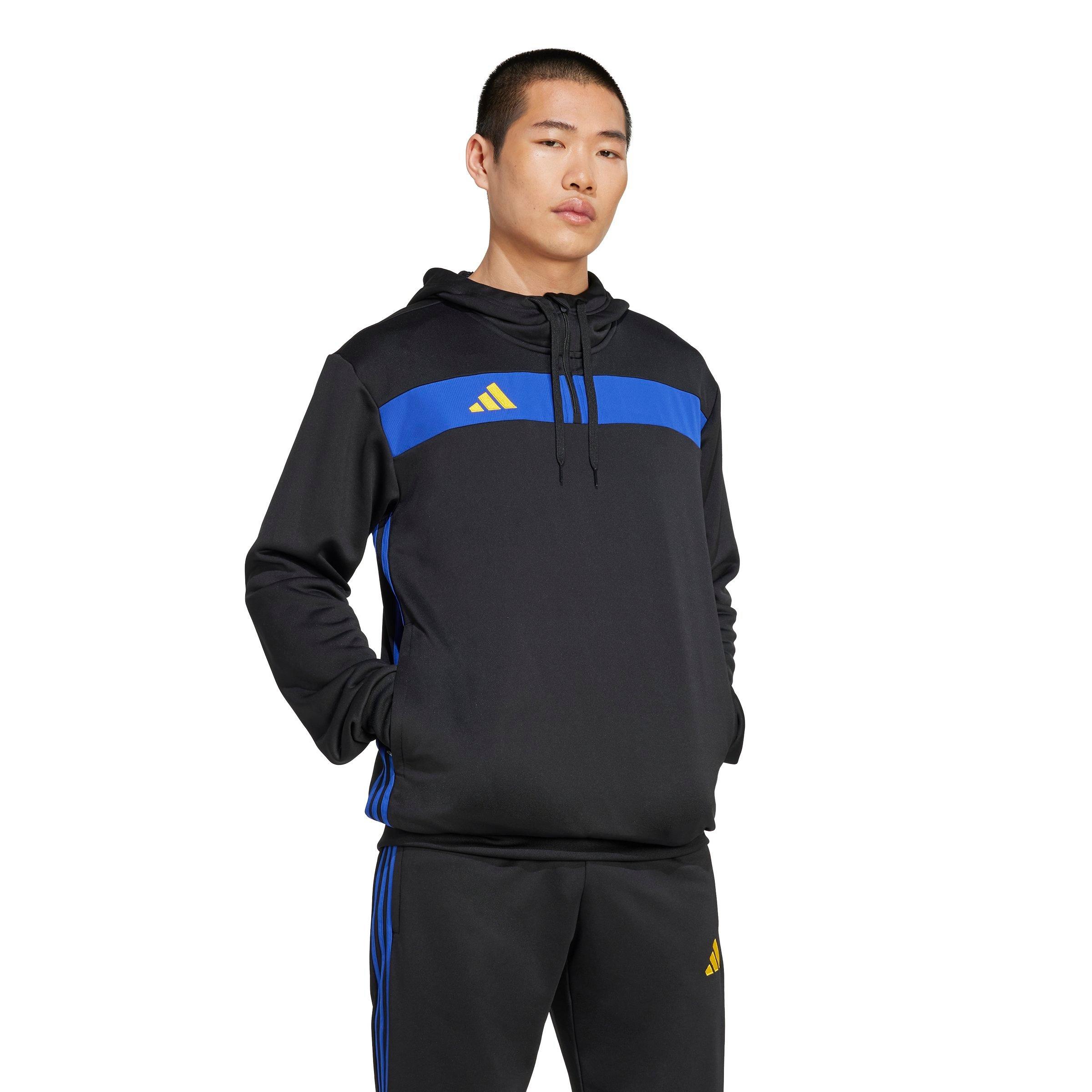 adidas Men's Tiro 25 Essentials Sweat Hoodie - Black - BLACK Thumbnail View 4