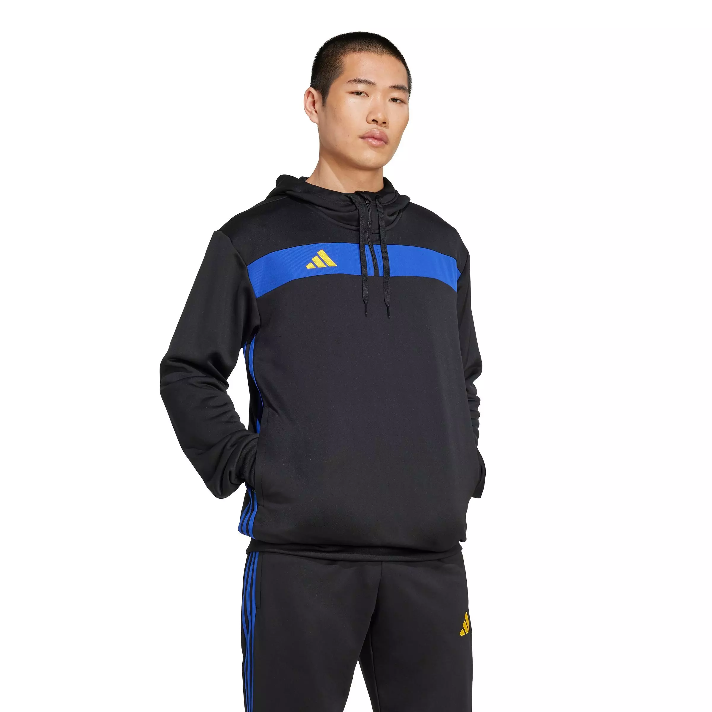 adidas Men's Tiro 25 Essentials Sweat Hoodie - Black - BLACK