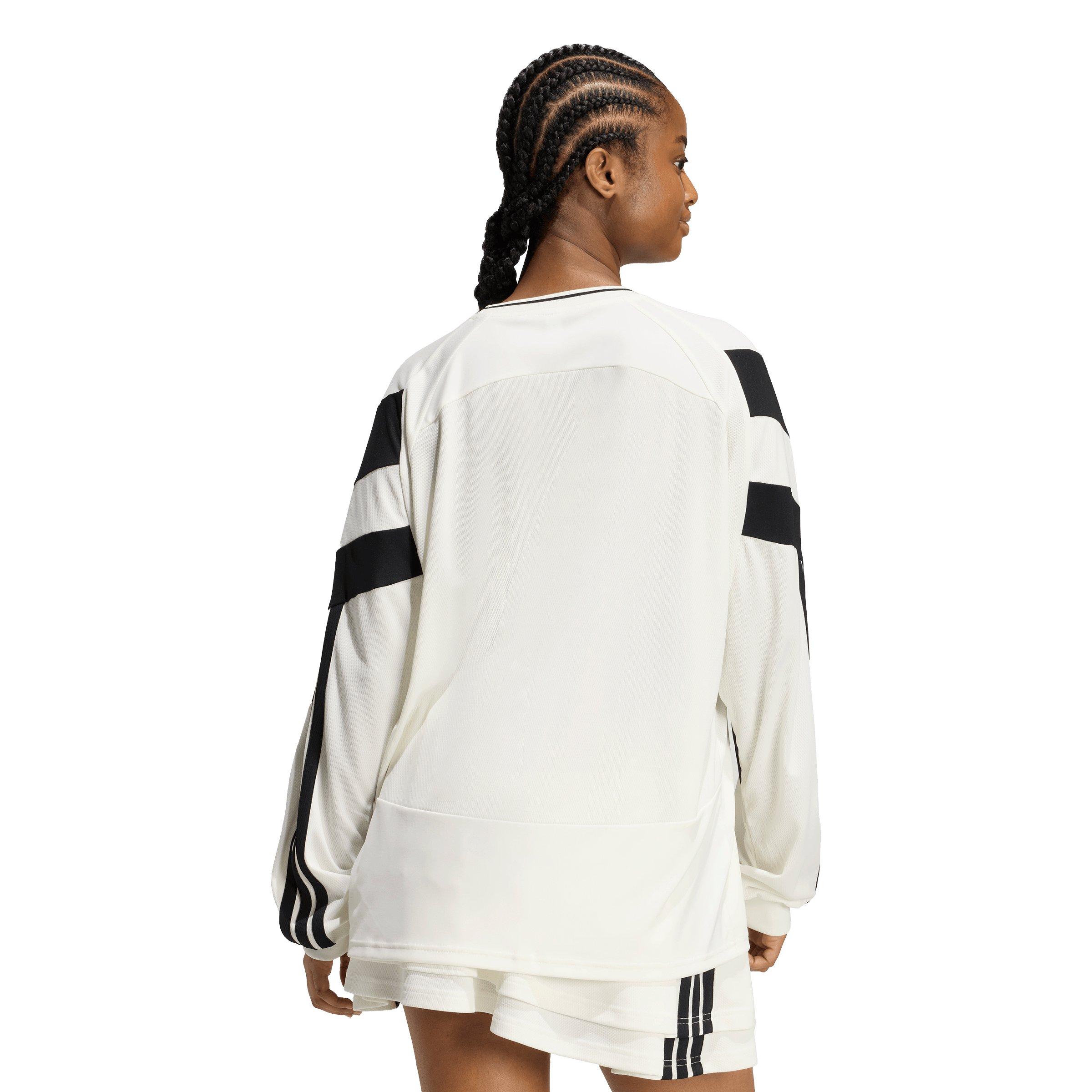 adidas Women's House of Tiro Long Sleeve Jersey - Off-White/Black - OFF-WHITE/BLACK Thumbnail View 2
