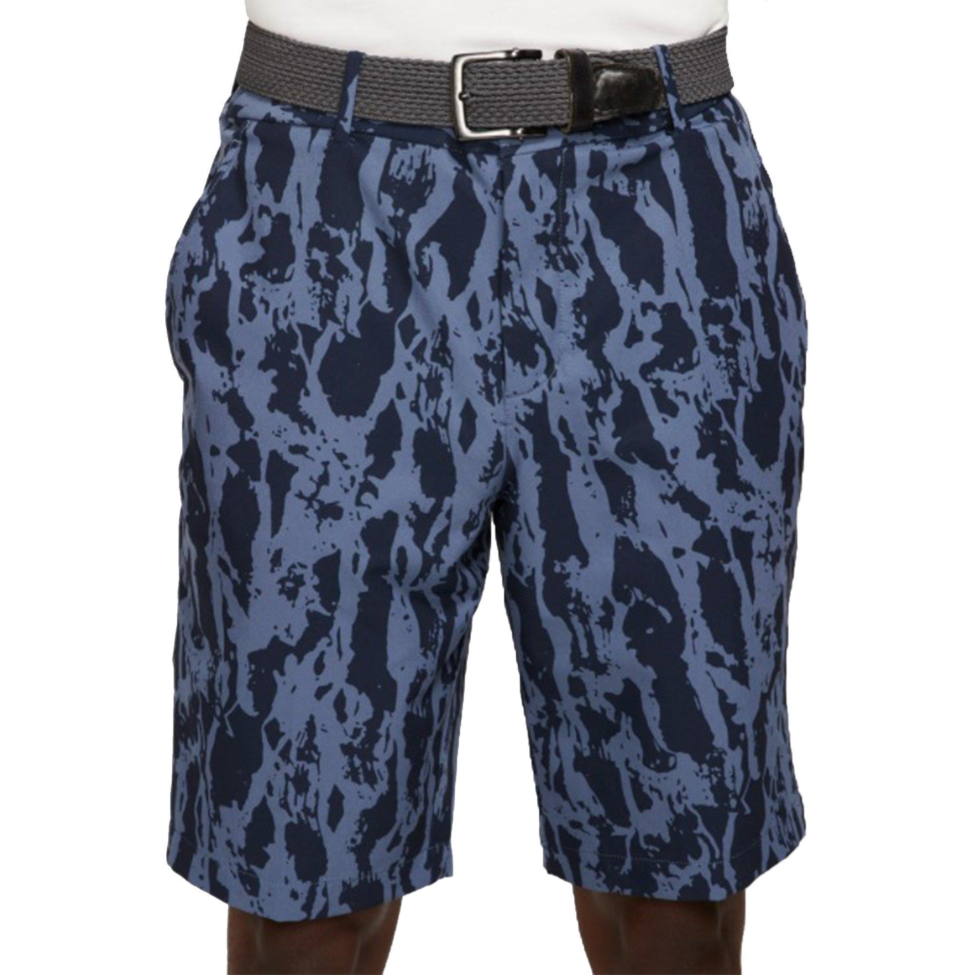 Blue & Grey Baseball Camo Drip Shorts main image 1