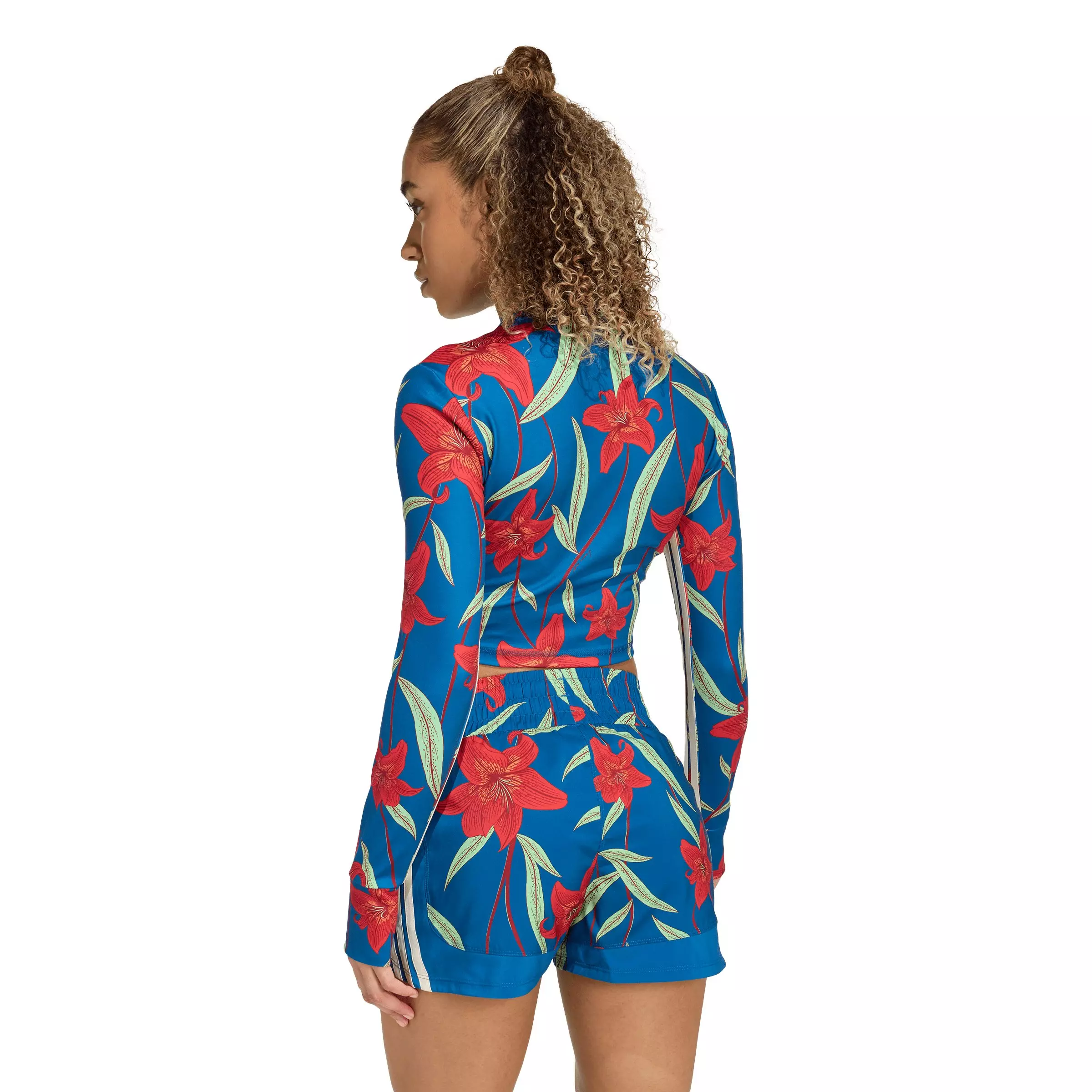 adidas Women's x Farm Rio Long Sleeve Training T-Shirt - Blue - BLUE