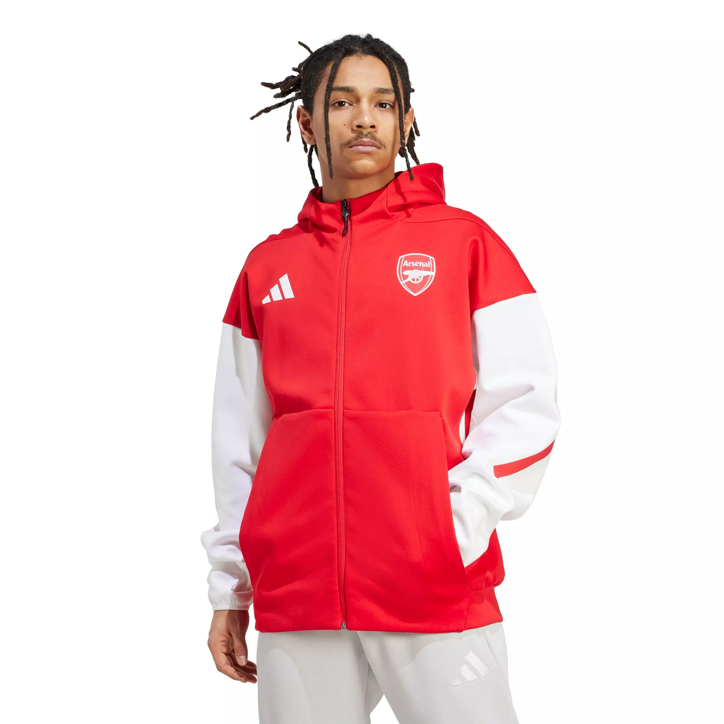 adidas Men's Arsenal adidas Z.N.E. Anthem Jacket -Red - RED