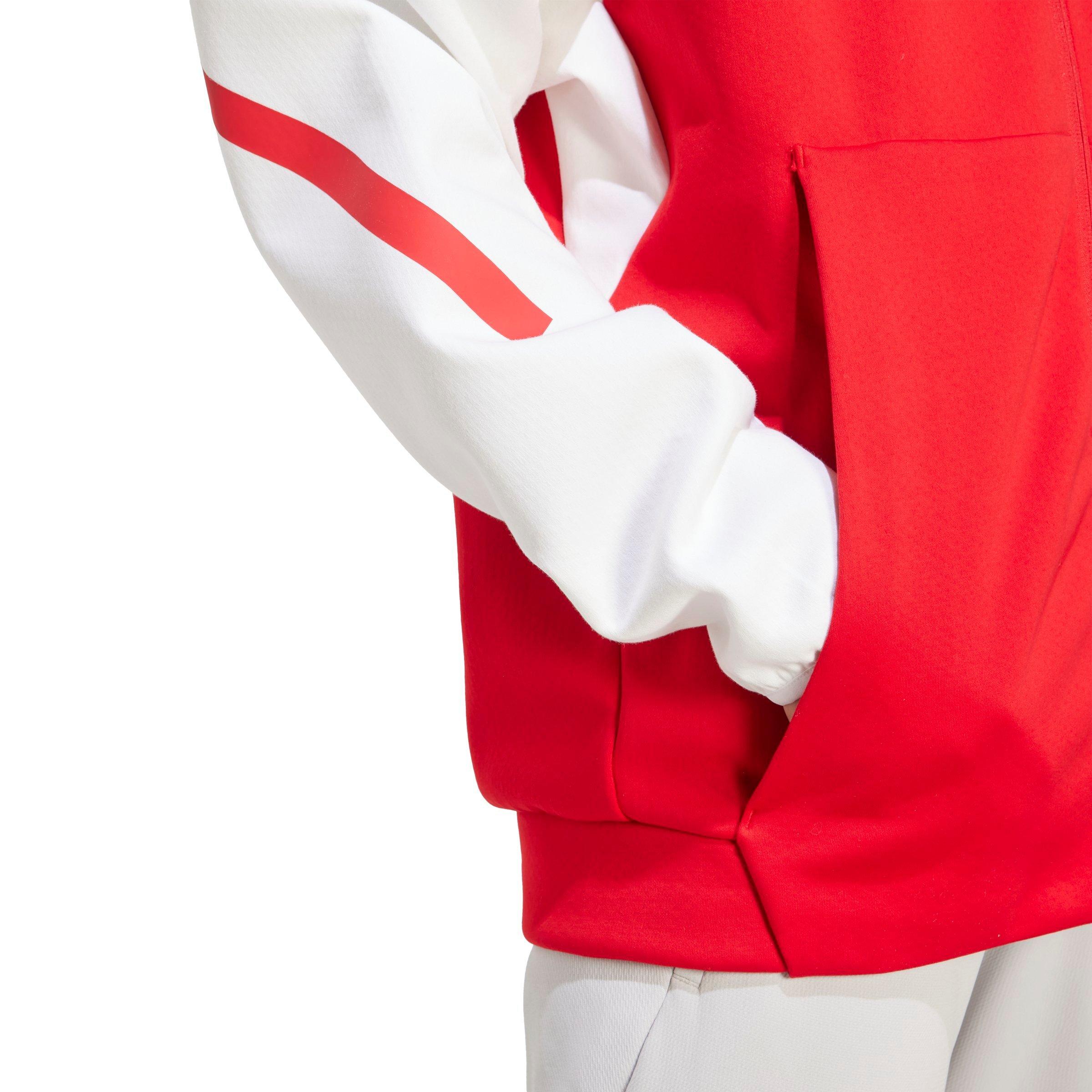 adidas Men's Arsenal adidas Z.N.E. Anthem Jacket -Red - RED Thumbnail View 4
