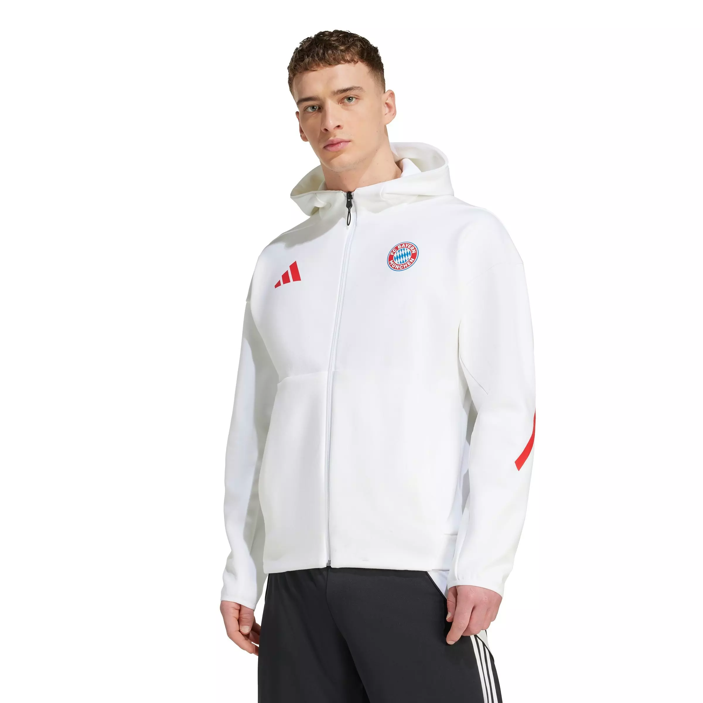 adidas Men's FC Bayern adidas Z.N.E. Anthem Jacket -White - WHITE