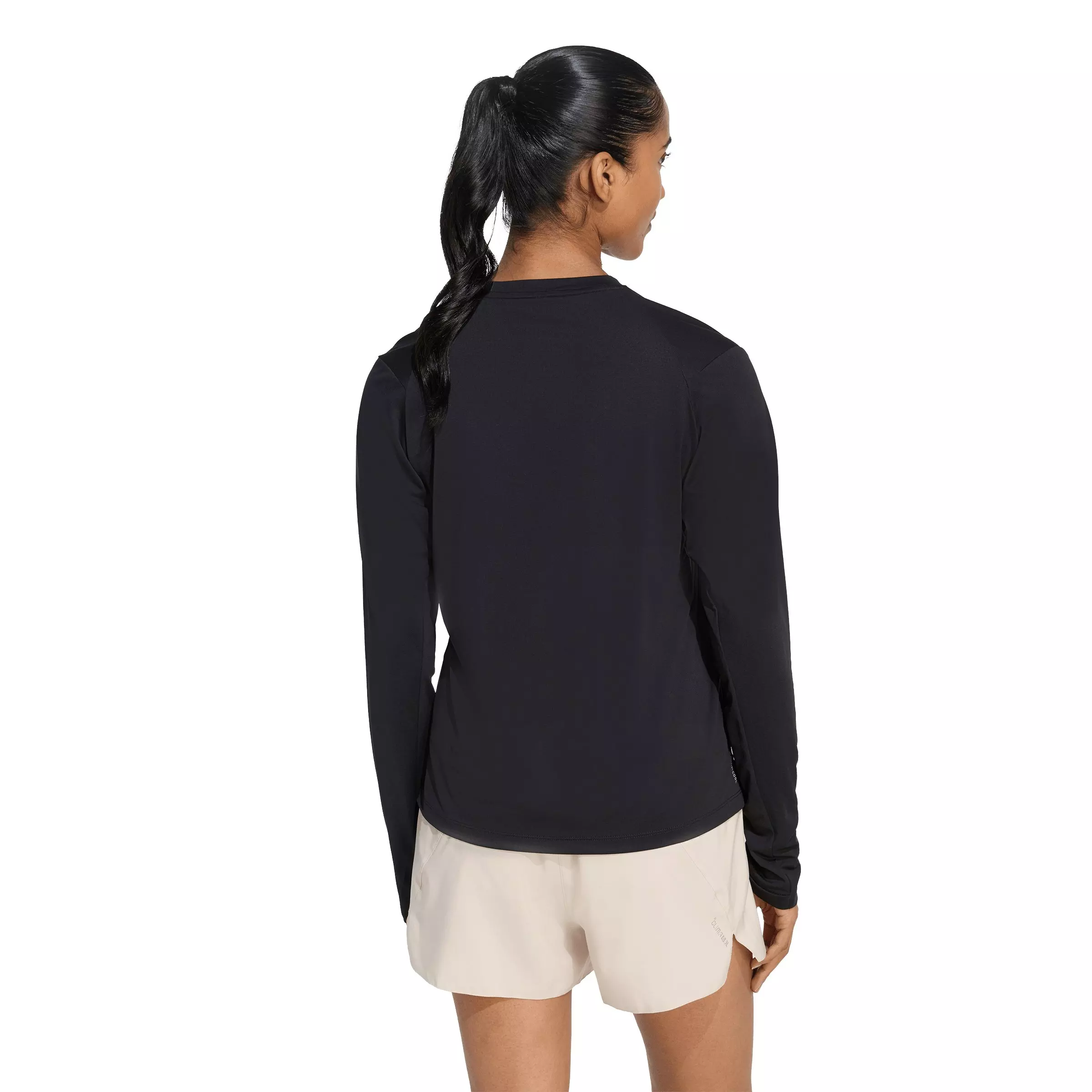 adidas Women's ADI365 Running Climacool Iconic Long Sleeve Top - Black - BLACK