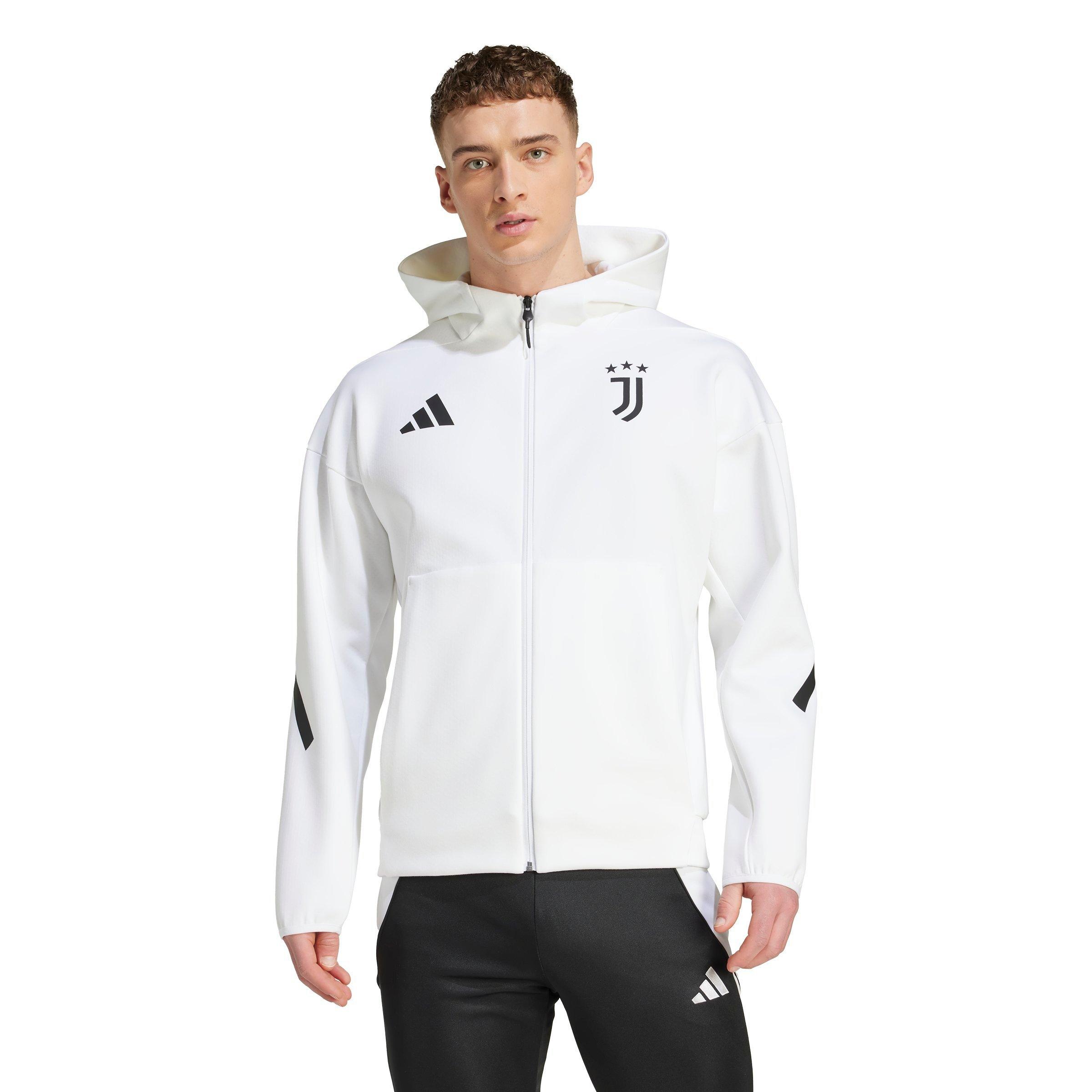 adidas Men's Juventus adidas Z.N.E. Anthem Jacket -White - WHITE Thumbnail View 1