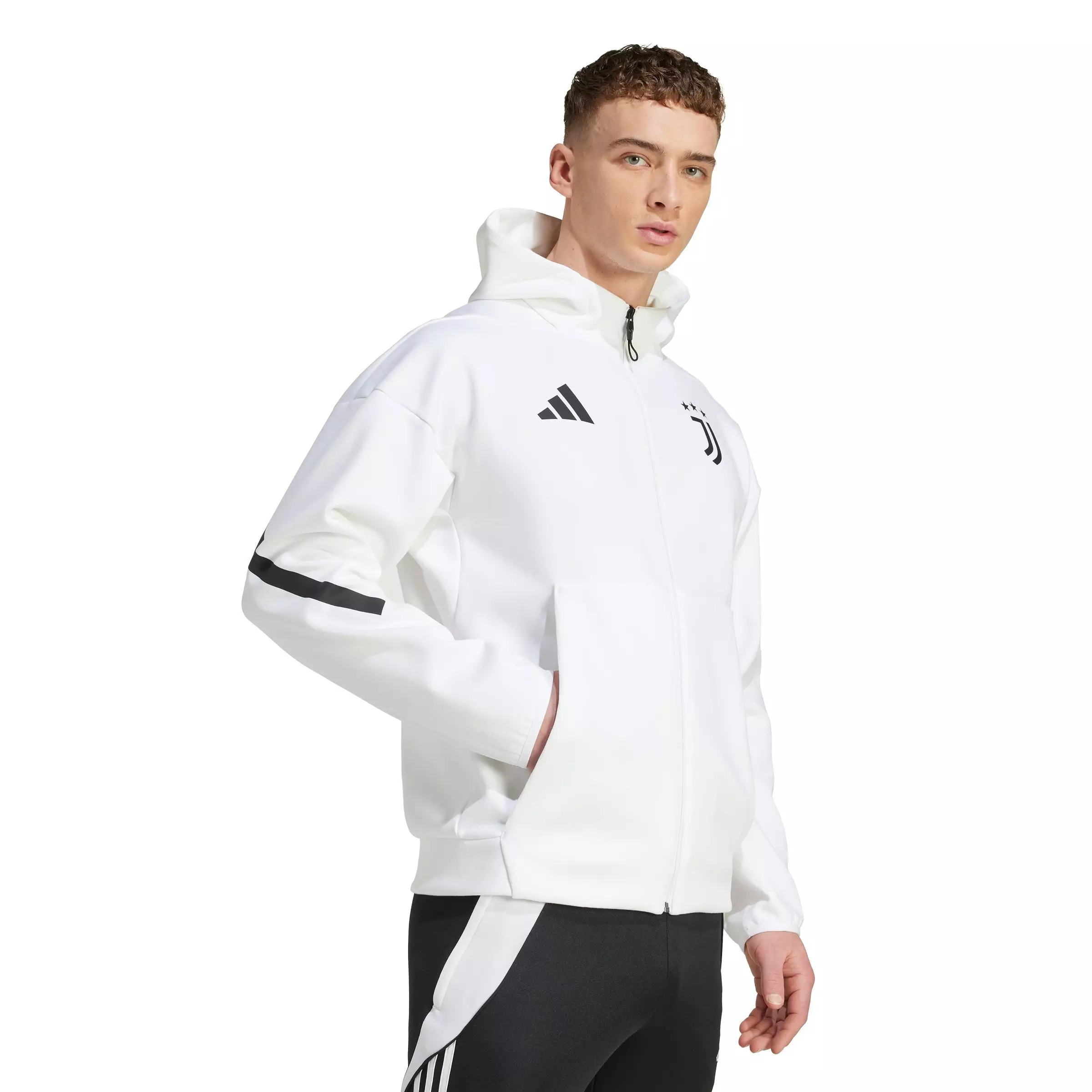adidas Men's Juventus adidas Z.N.E. Anthem Jacket -White - WHITE