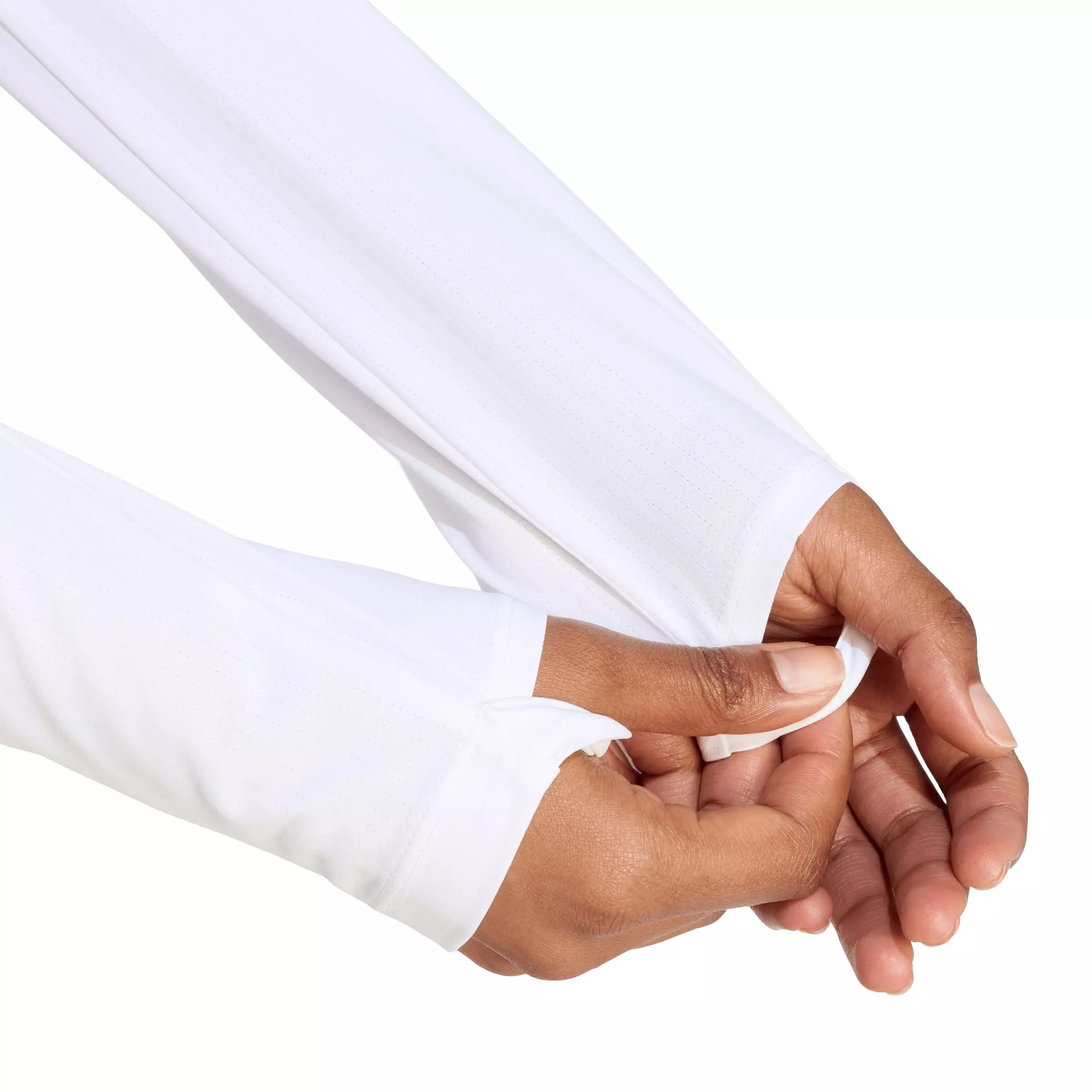 adidas Women's ADI365 Running Climacool Iconic Long Sleeve Top -White - WHITE