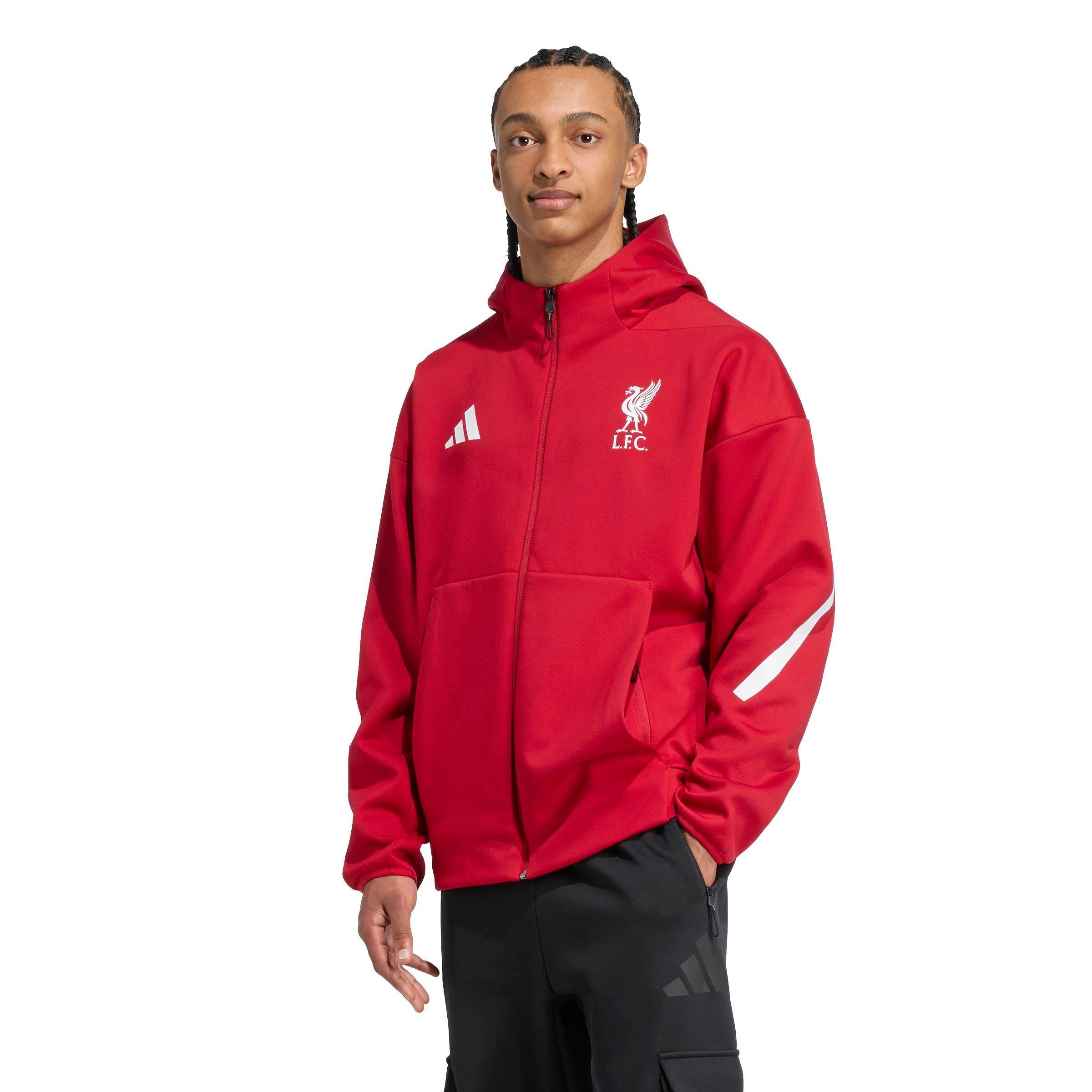 adidas Men's Liverpool FC adidas Z.N.E. Anthem Jacket -Red - RED Thumbnail View 1