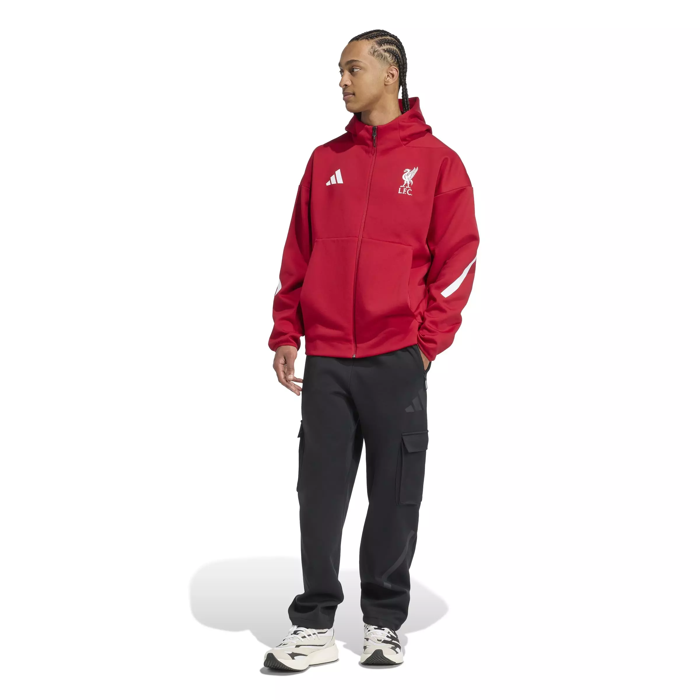 adidas Men's Liverpool FC adidas Z.N.E. Anthem Jacket -Red - RED