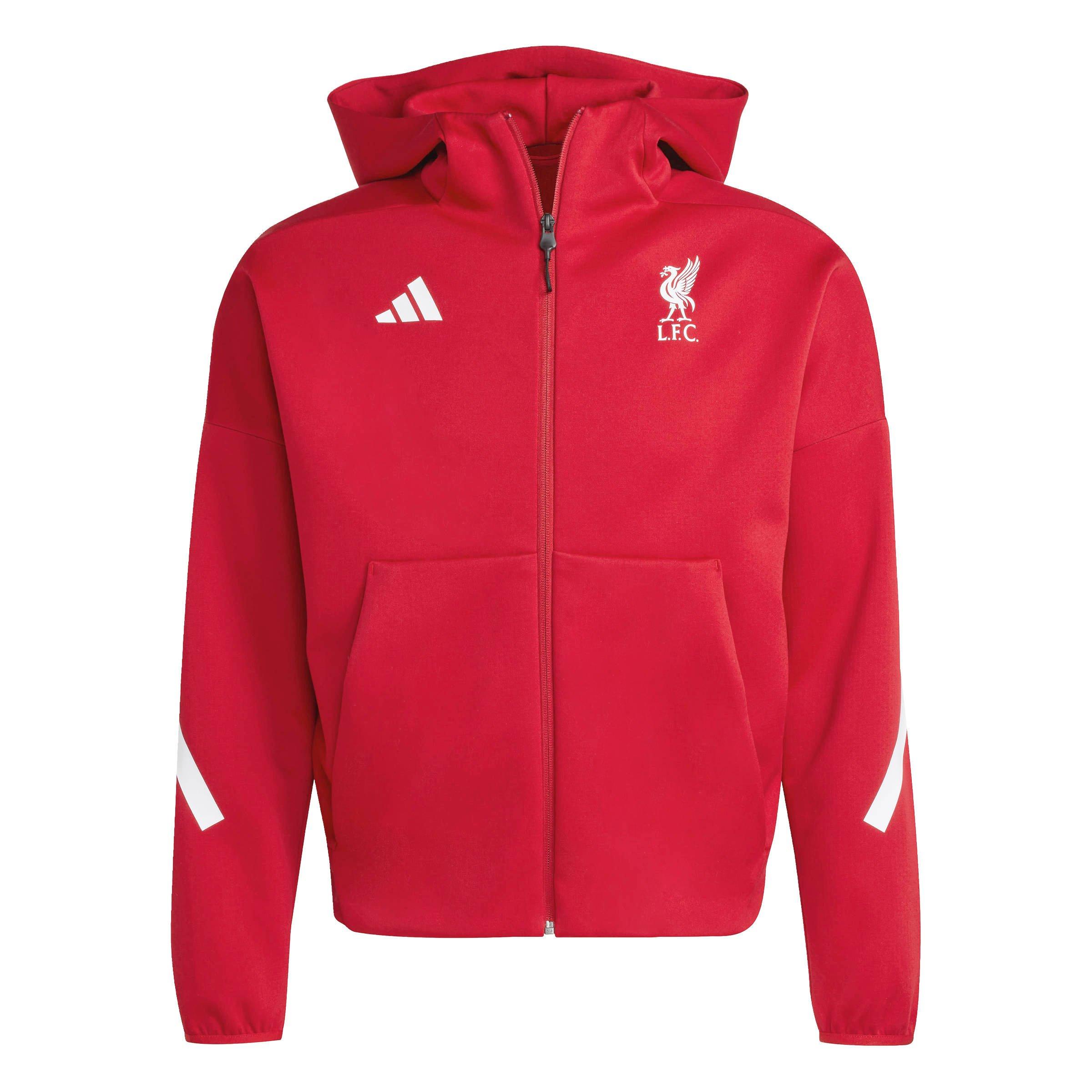 adidas Men's Liverpool FC adidas Z.N.E. Anthem Jacket - Red - RED Thumbnail View 7