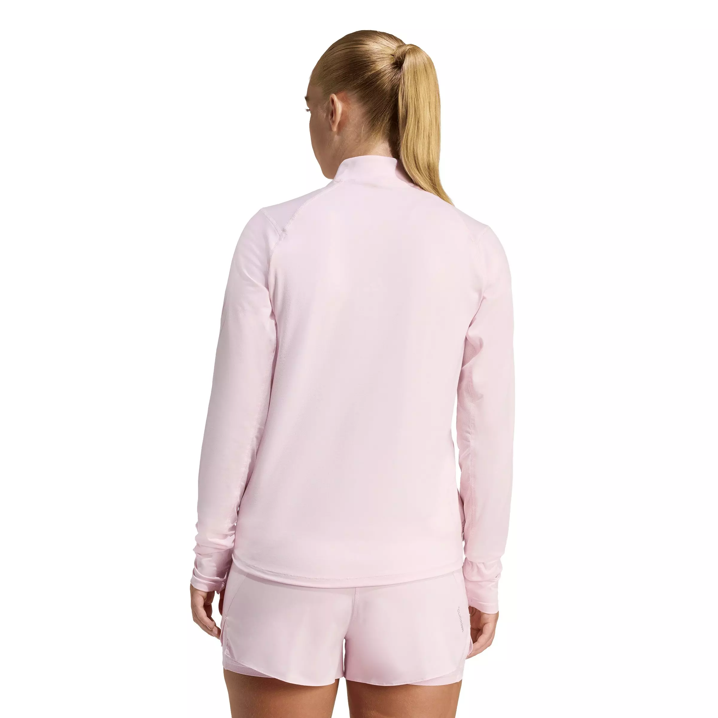 adidas Women's adi365 Iconic Running 1/2 Zip Jumper - Light Pink - LIGHT PINK