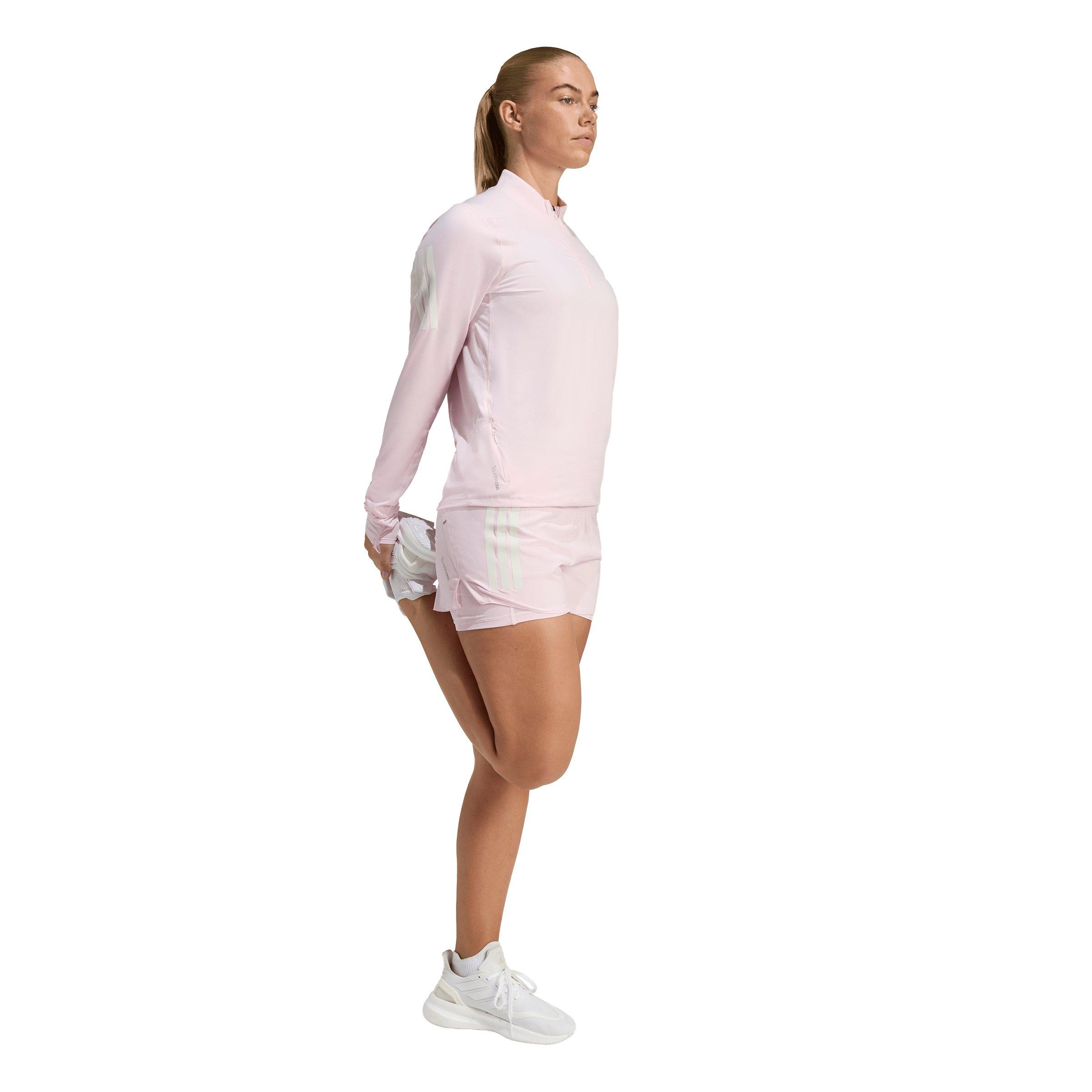 adidas Women's adi365 Iconic Running 1/2 Zip Jumper - Light Pink - LIGHT PINK Thumbnail View 5