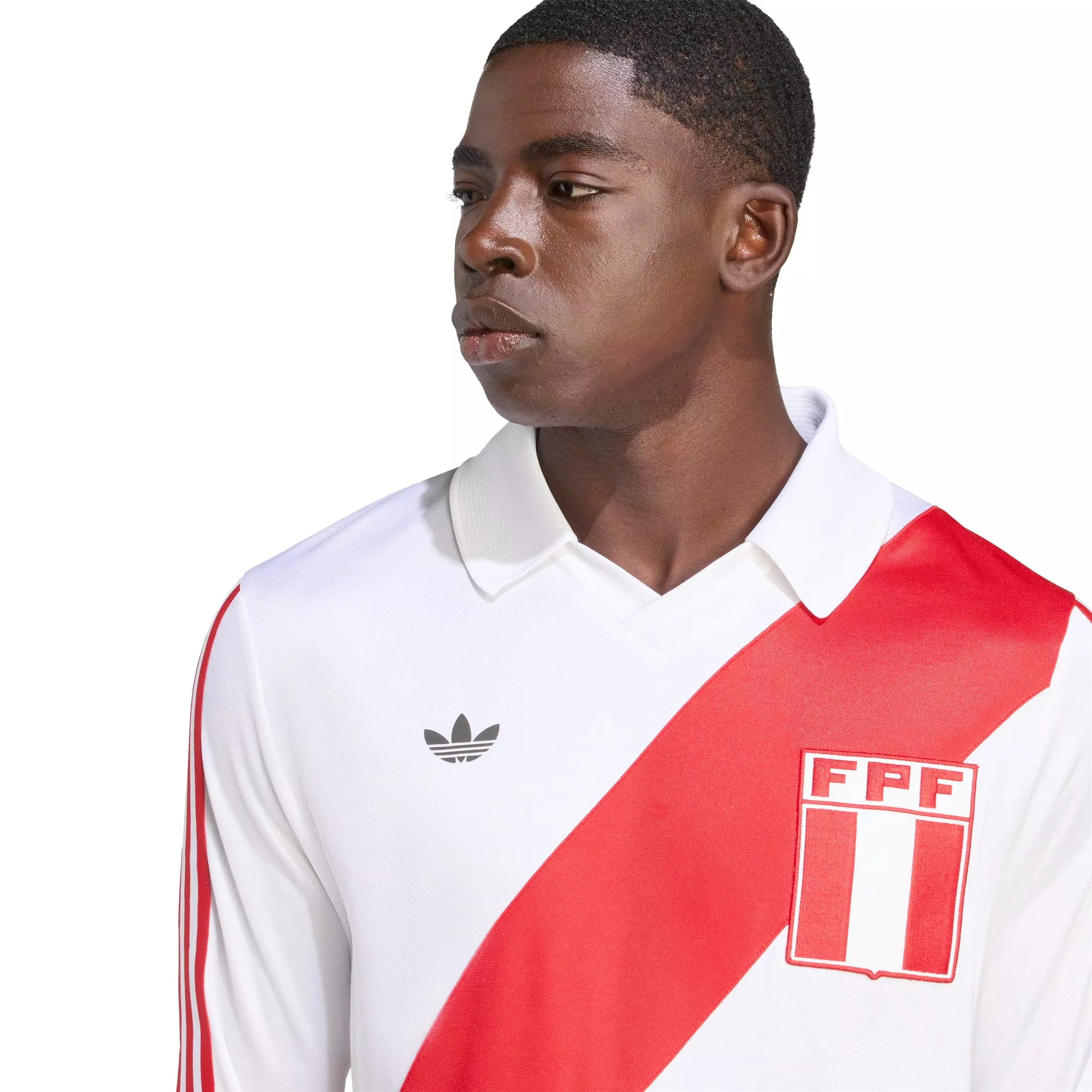 adidas Originals Men's Peru 1978 Jersey - White/Red - WHITE/RED