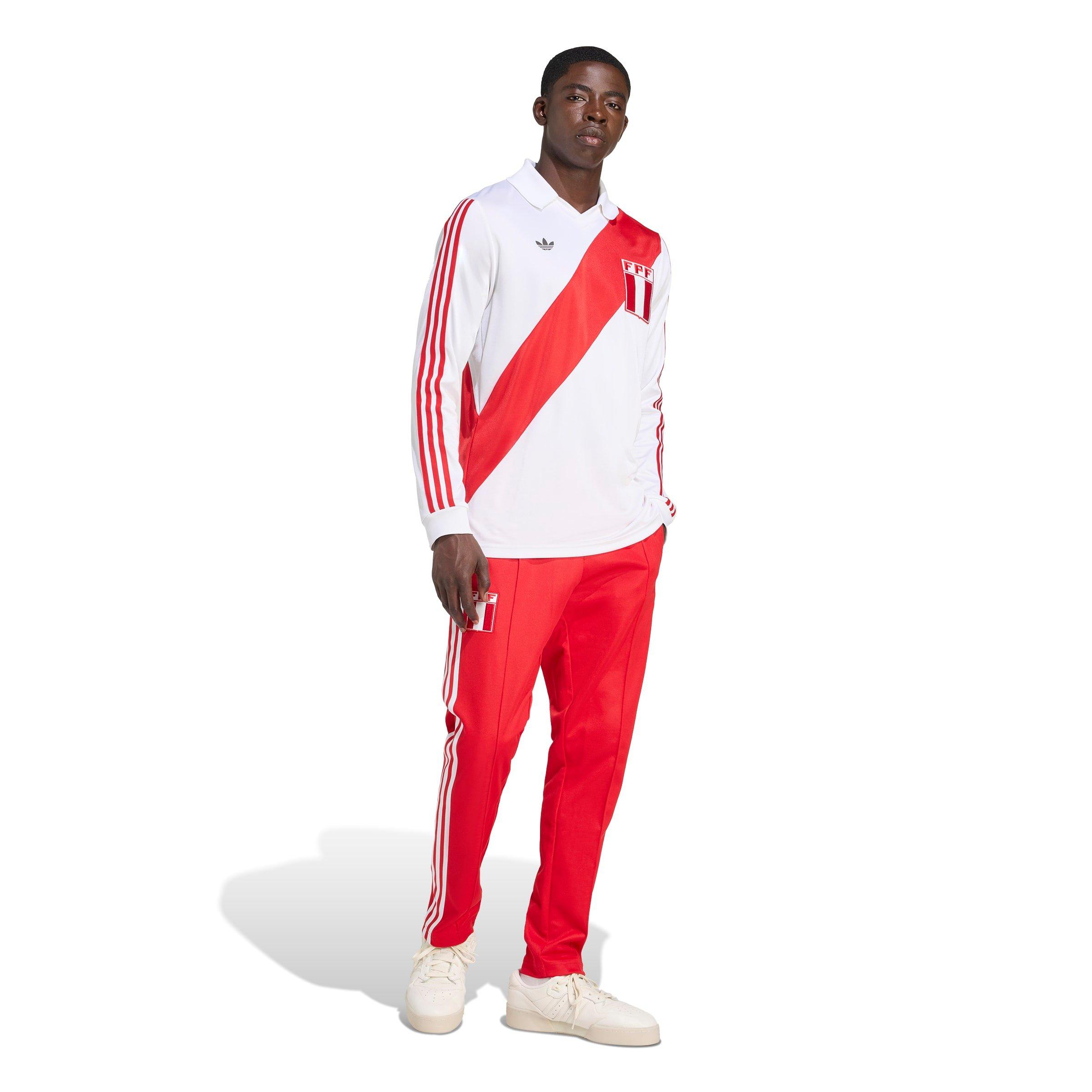 adidas Originals Men's Peru 1978 Jersey - White/Red - WHITE/RED Thumbnail View 5