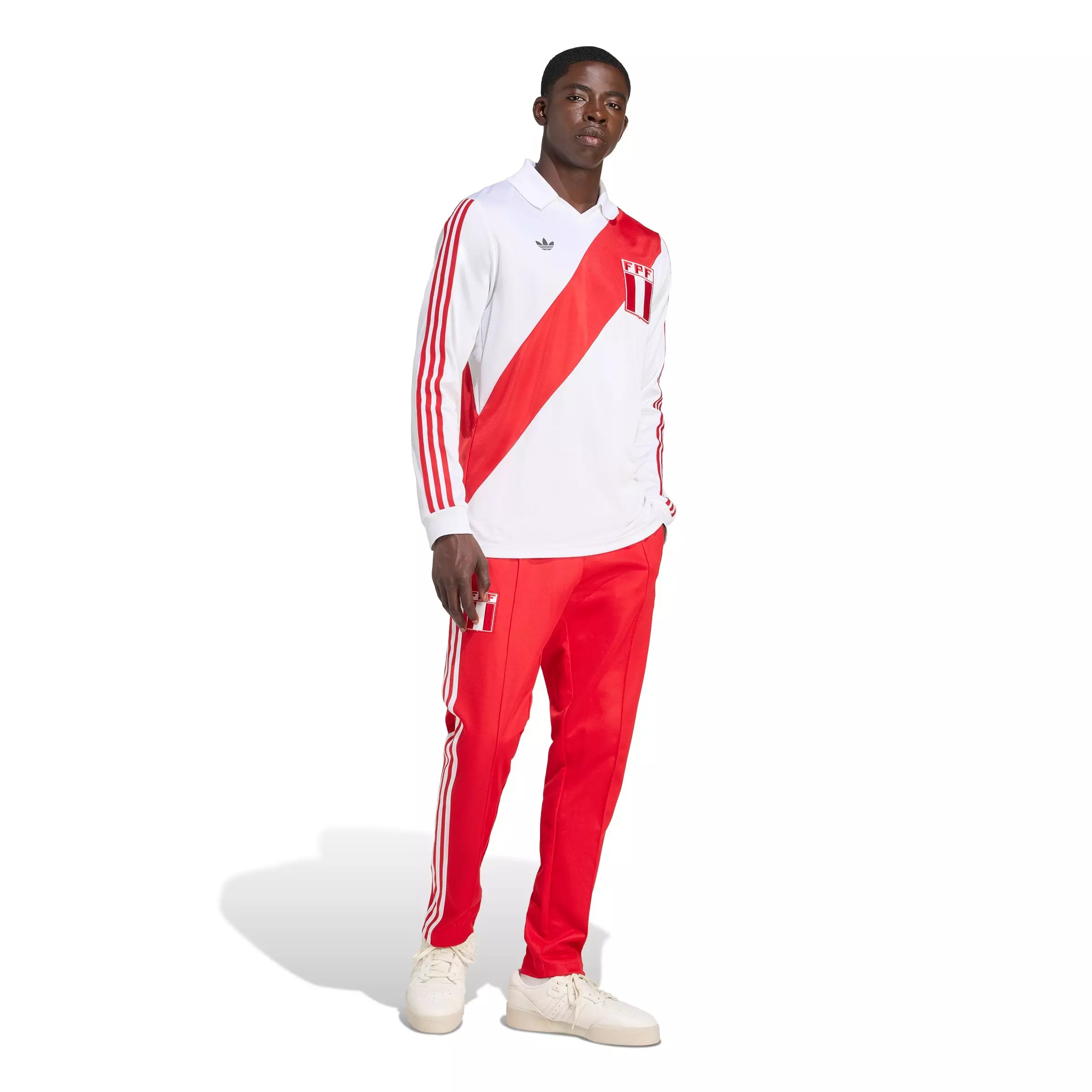 adidas Originals Men's Peru 1978 Jersey -White/Red - WHITE/RED