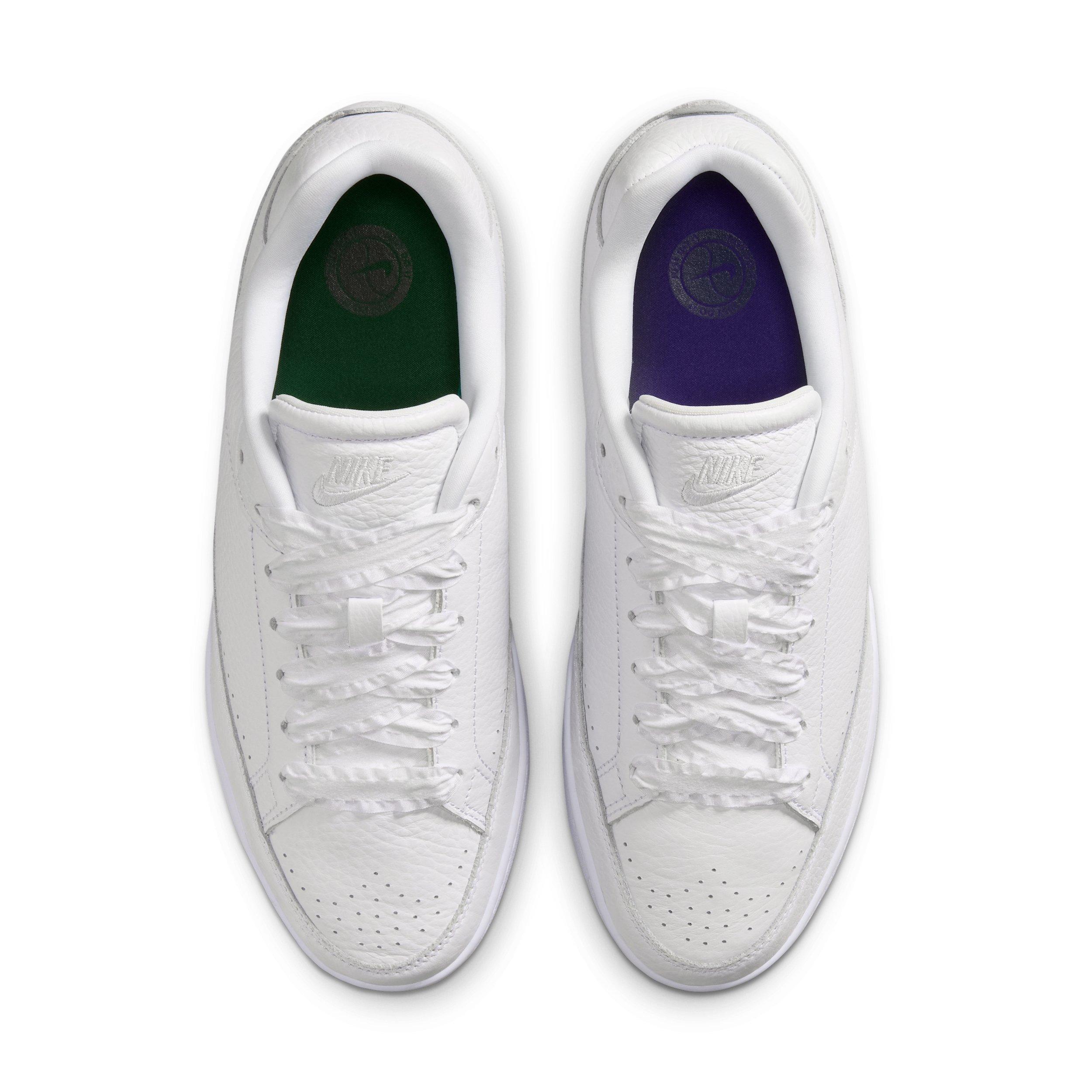 Nike Tennis Centre "White/Court Purple/Gorge Green/White" Women's Shoe - WHITE/PURPLE/GREEN/WHITE