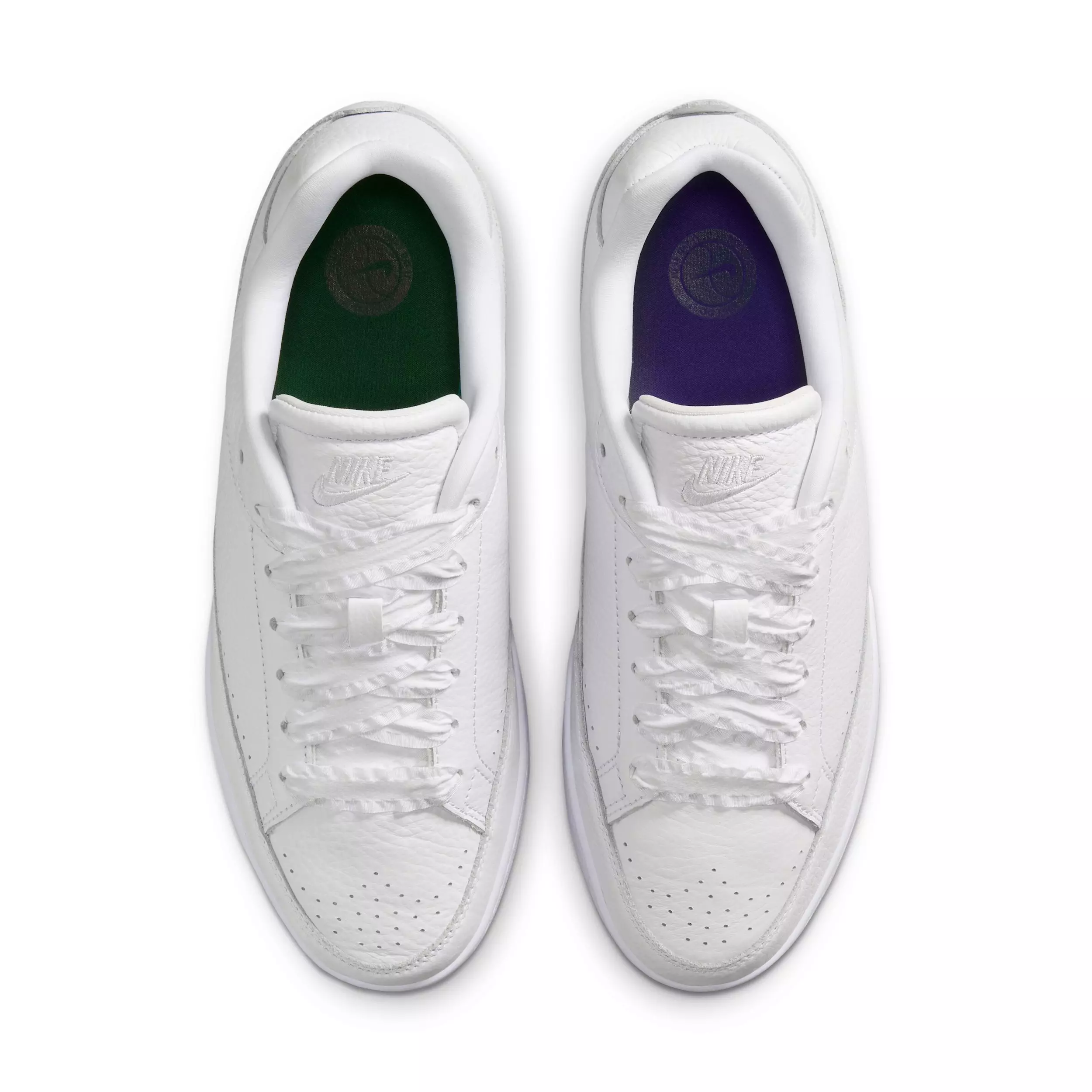 Nike Tennis Centre "White/Court Purple/Gorge Green/White" Women's Shoe - WHITE/PURPLE/GREEN/WHITE