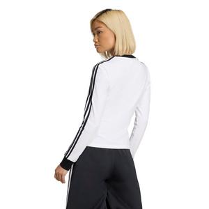 adidas Originals Women's 3 Stripes Long Sleeve Slim T-Shirt - White