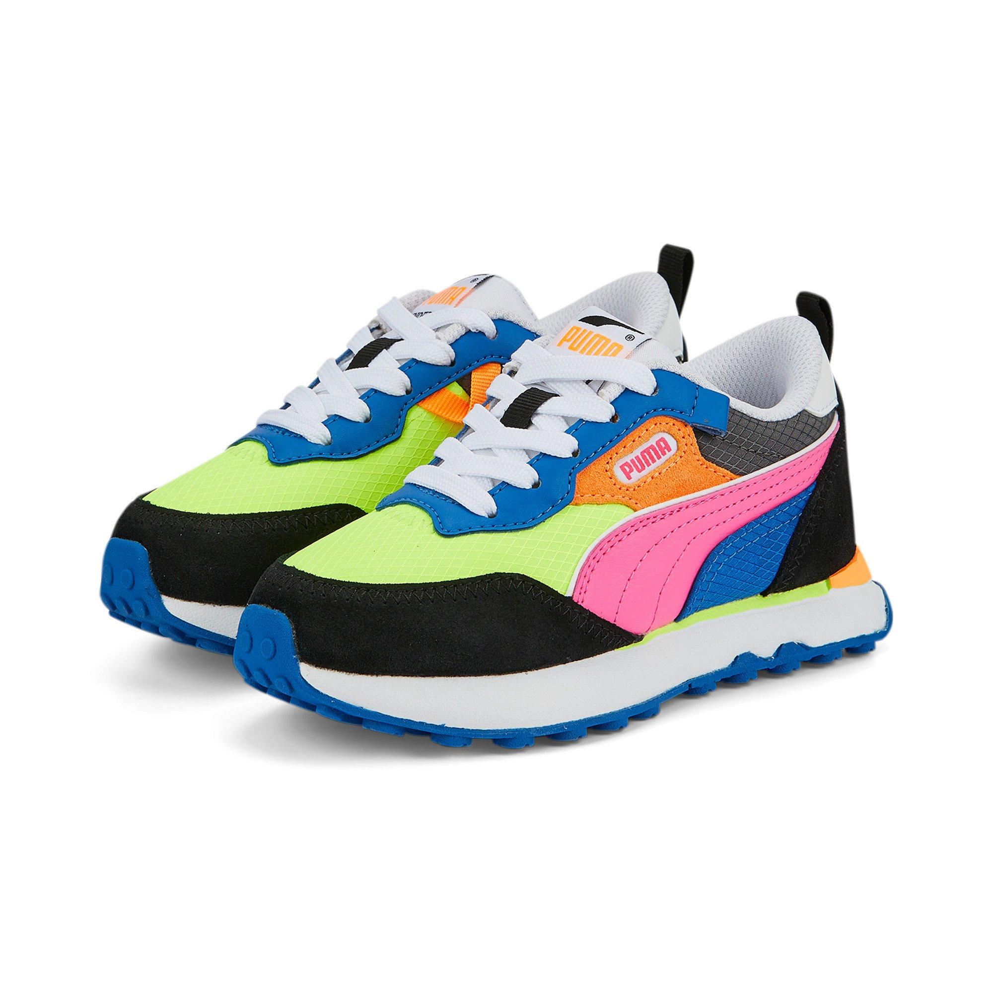 Puma Rider Fv Future Vintage Lime Squeeze Puma Black Puma Royal Preschool Boys Shoe Hibbett City Gear