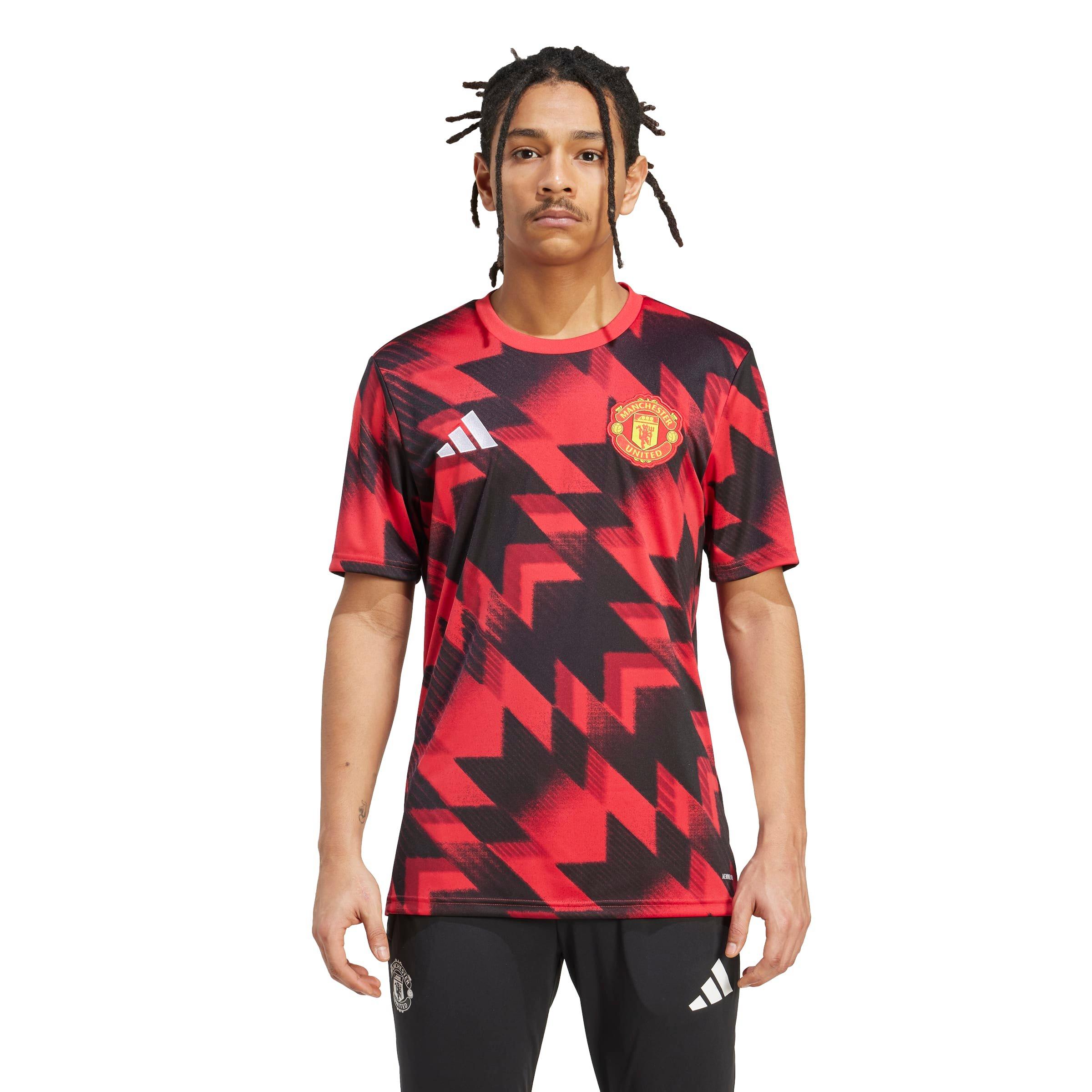 adidas Men's Manchester United 25/26 Pre-Match Jersey -Red - RED Thumbnail View 1