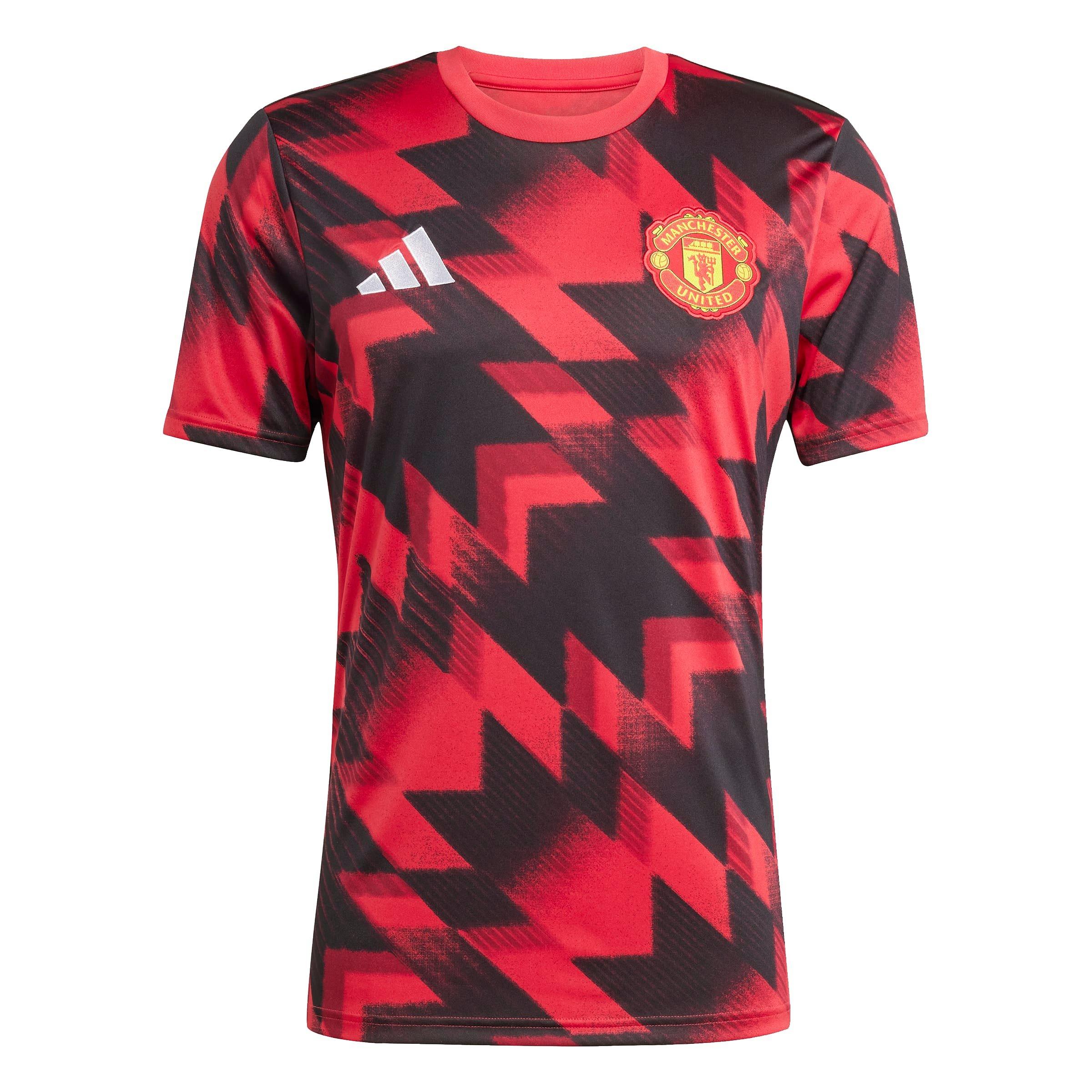 adidas Men's Manchester United 25/26 Pre-Match Jersey -Red - RED Thumbnail View 6