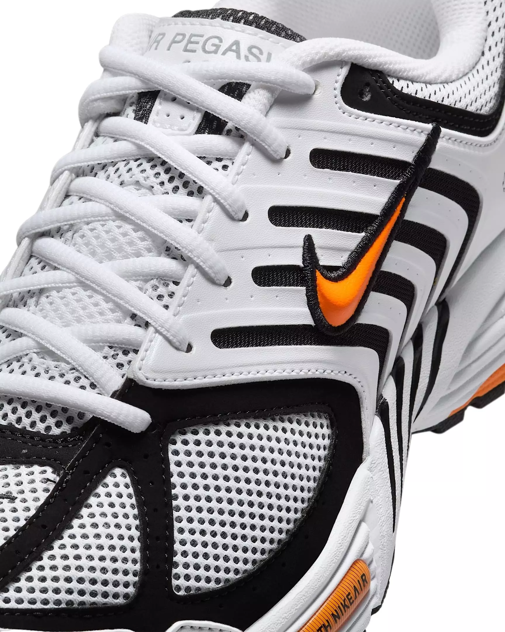 Nike Air Pegasus 2005 "White/Black/Metallic Silver/Safety Orange" Men's Shoe - WHITE/BLACK/SILVER/ORANGE