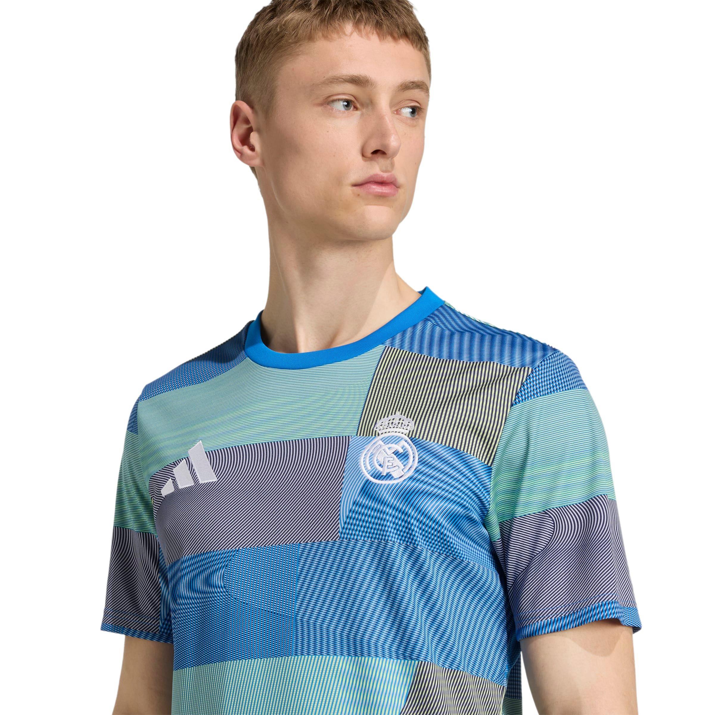 adidas Men's Real Madrid 25/26 Pre-Match Jersey -Blue - BLUE Thumbnail View 3