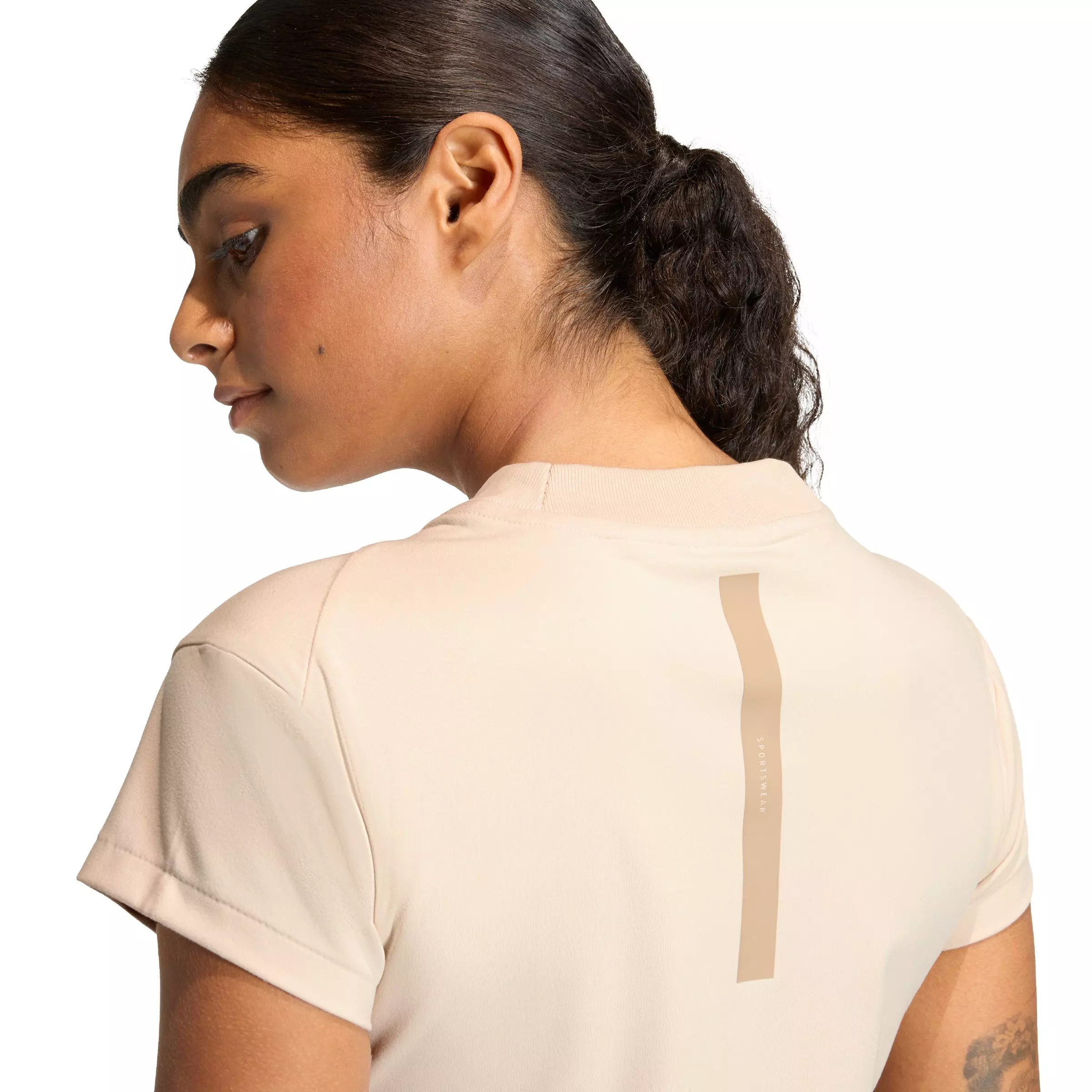 adidas Women's Z.N.E. Baby T-Shirt - Beige - BEIGE