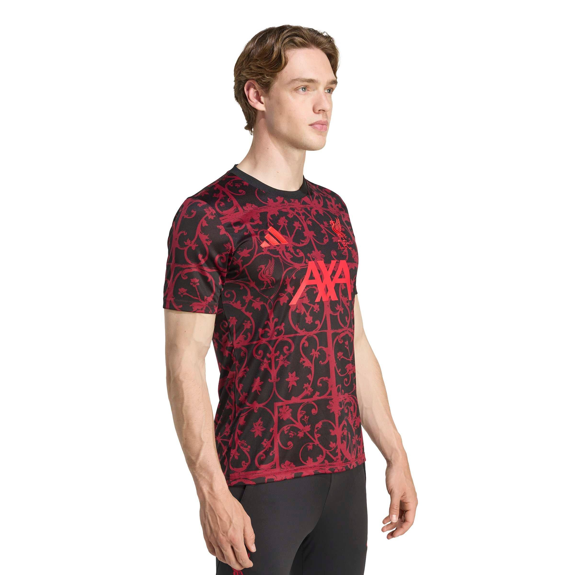 adidas Men's Liverpool FC 25/26 Pre-Match Jersey - Black/Red - BLACK/RED Thumbnail View 3