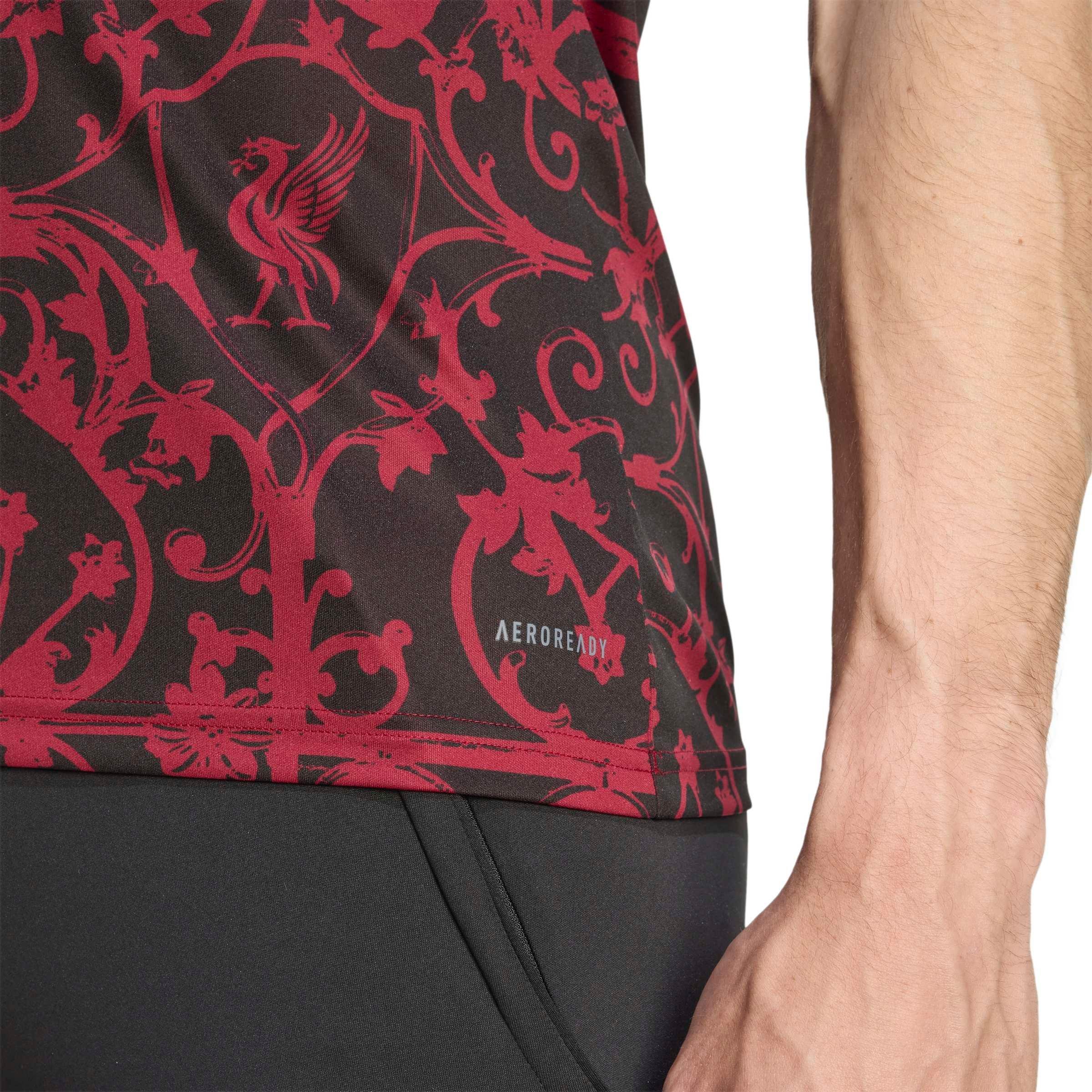 adidas Men's Liverpool FC 25/26 Pre-Match Jersey -Black/Red - BLACK/RED Thumbnail View 5