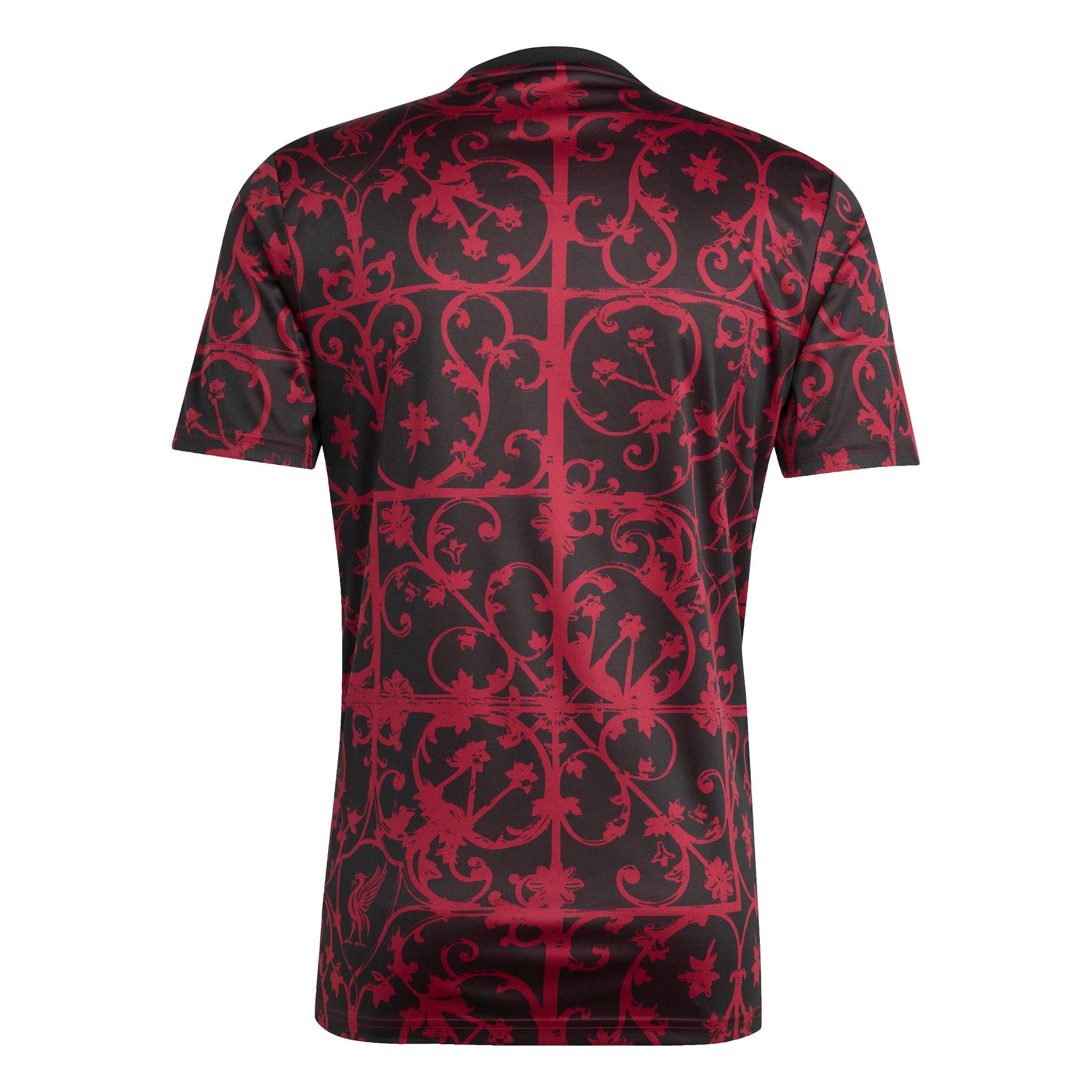 adidas Men's Liverpool FC 25/26 Pre-Match Jersey -Black/Red - BLACK/RED Thumbnail View 8