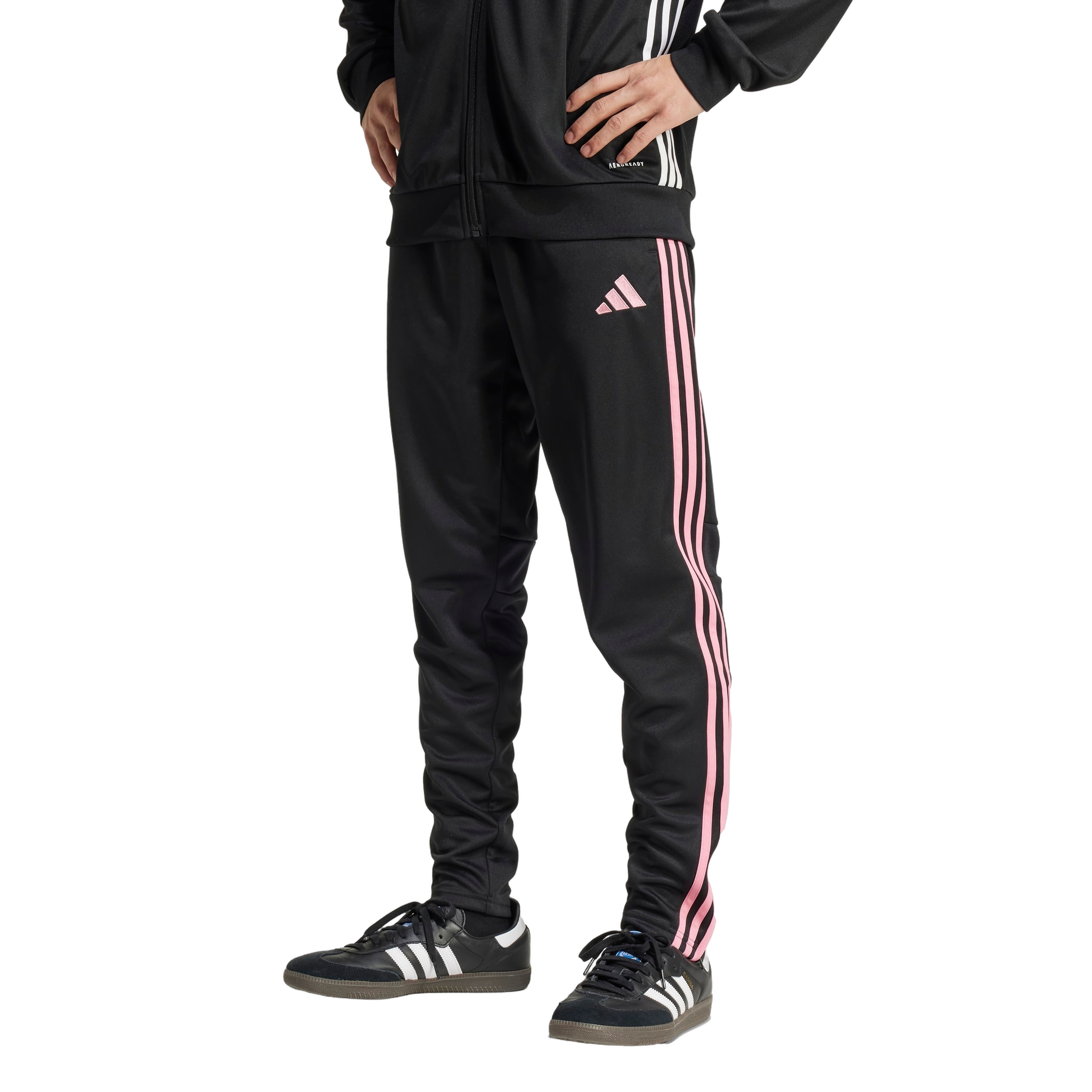 adidas Men's Tiro 25 Essentials Training Tracksuit Bottoms - Black/Pink - BLACK/PINK Thumbnail View 1