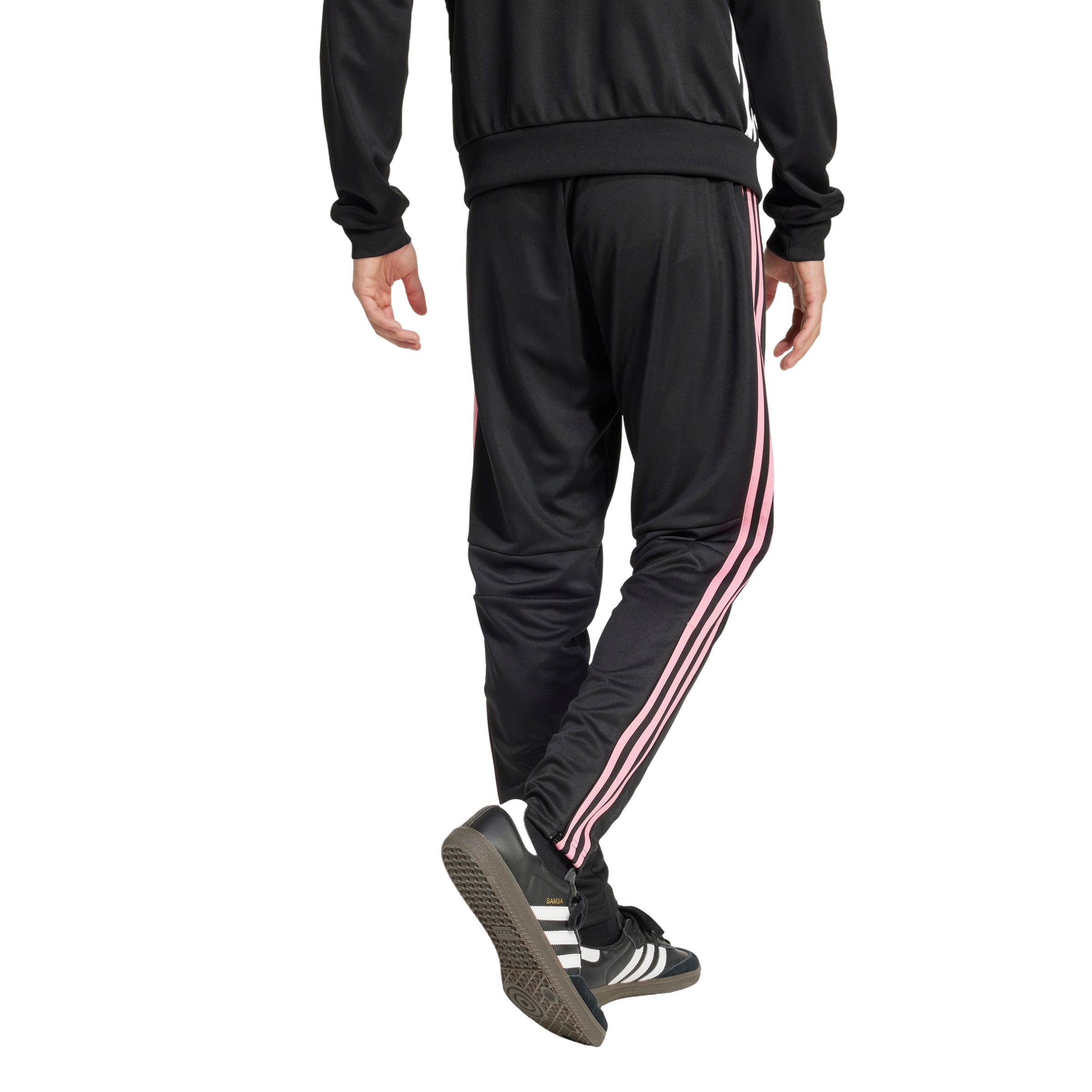 adidas Men's Tiro 25 Essentials Training Tracksuit Bottoms -Black/Pink - BLACK/PINK Thumbnail View 2