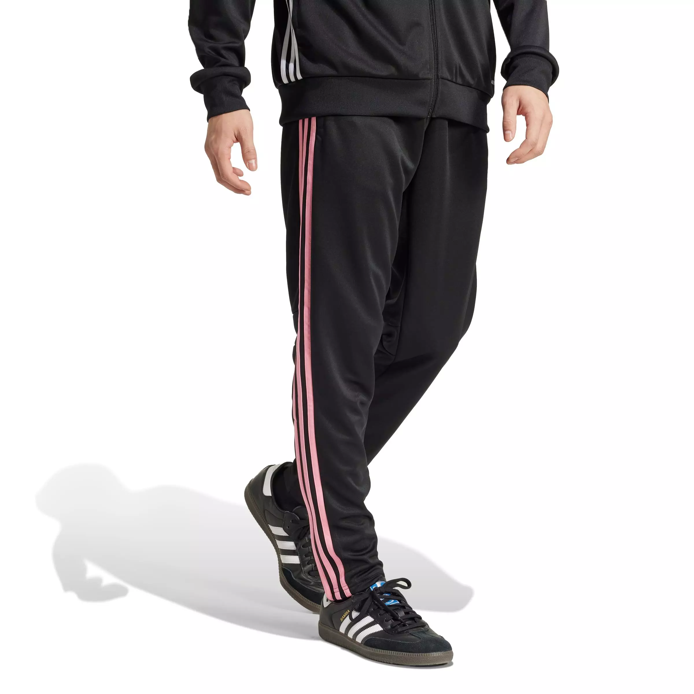 adidas Men's Tiro 25 Essentials Training Tracksuit Bottoms - Black/Pink - BLACK/PINK