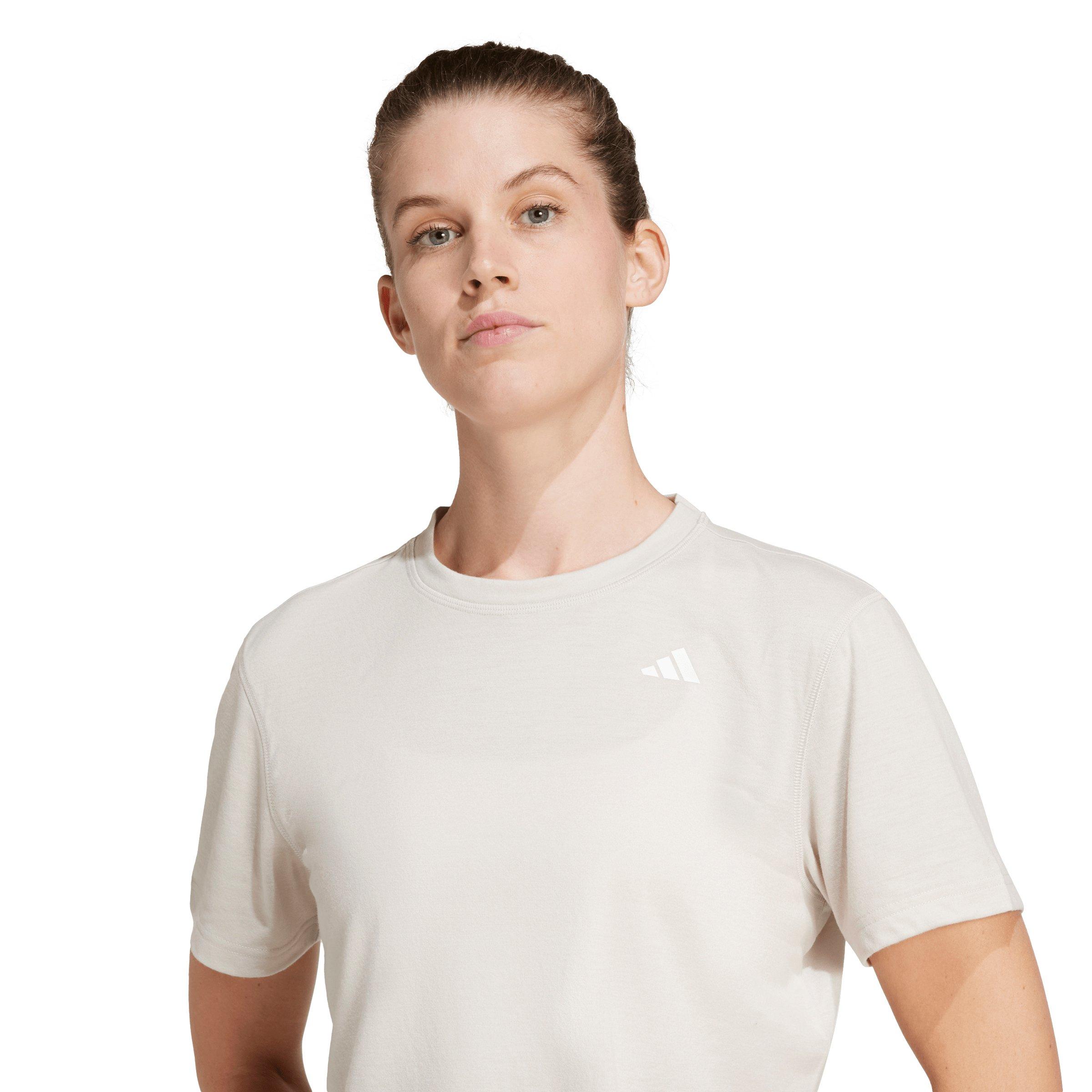 adidas Women's Train Essentials Boxy Workout Tee - Beige - BEIGE Thumbnail View 3