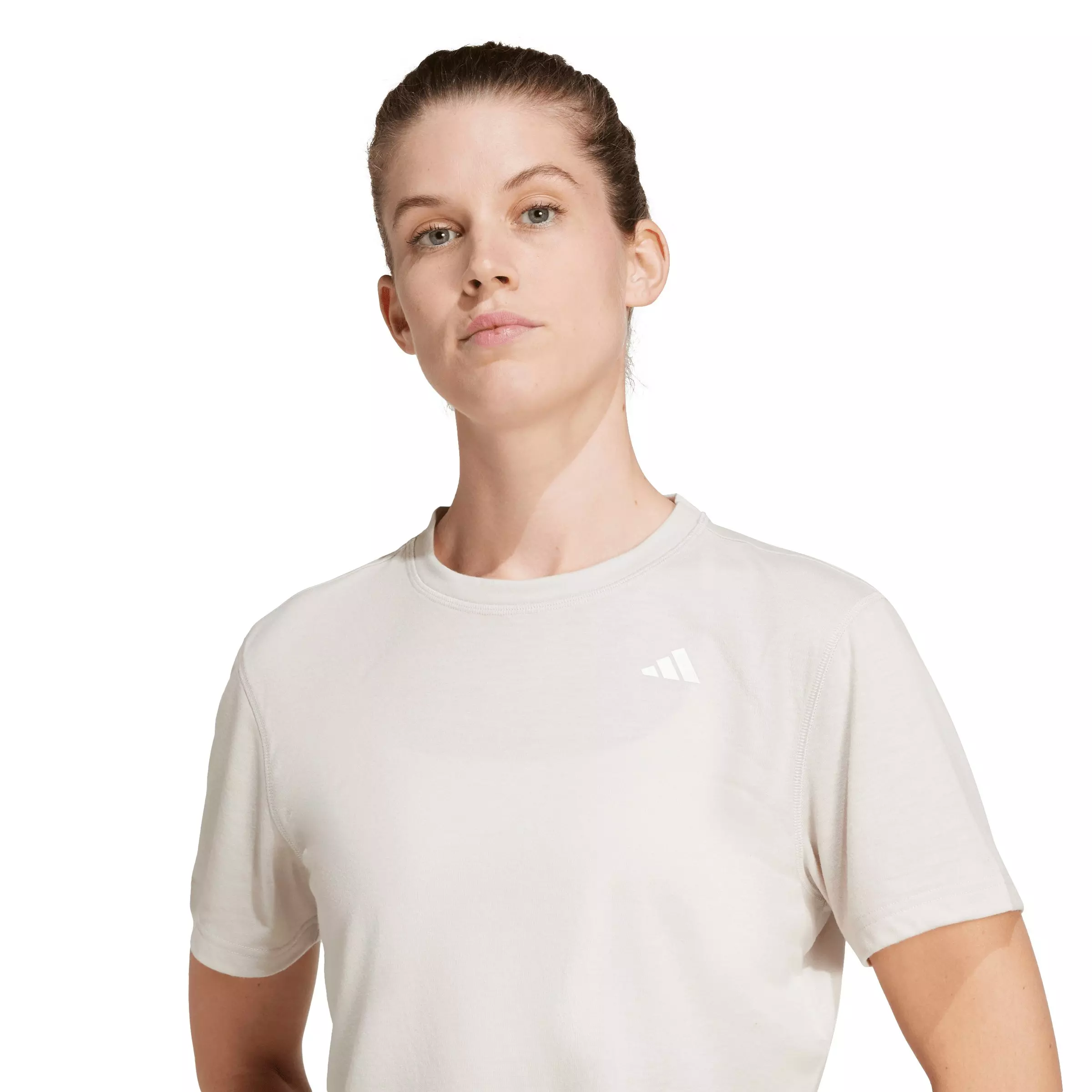adidas Women's Train Essentials Boxy Workout Tee - Beige - BEIGE