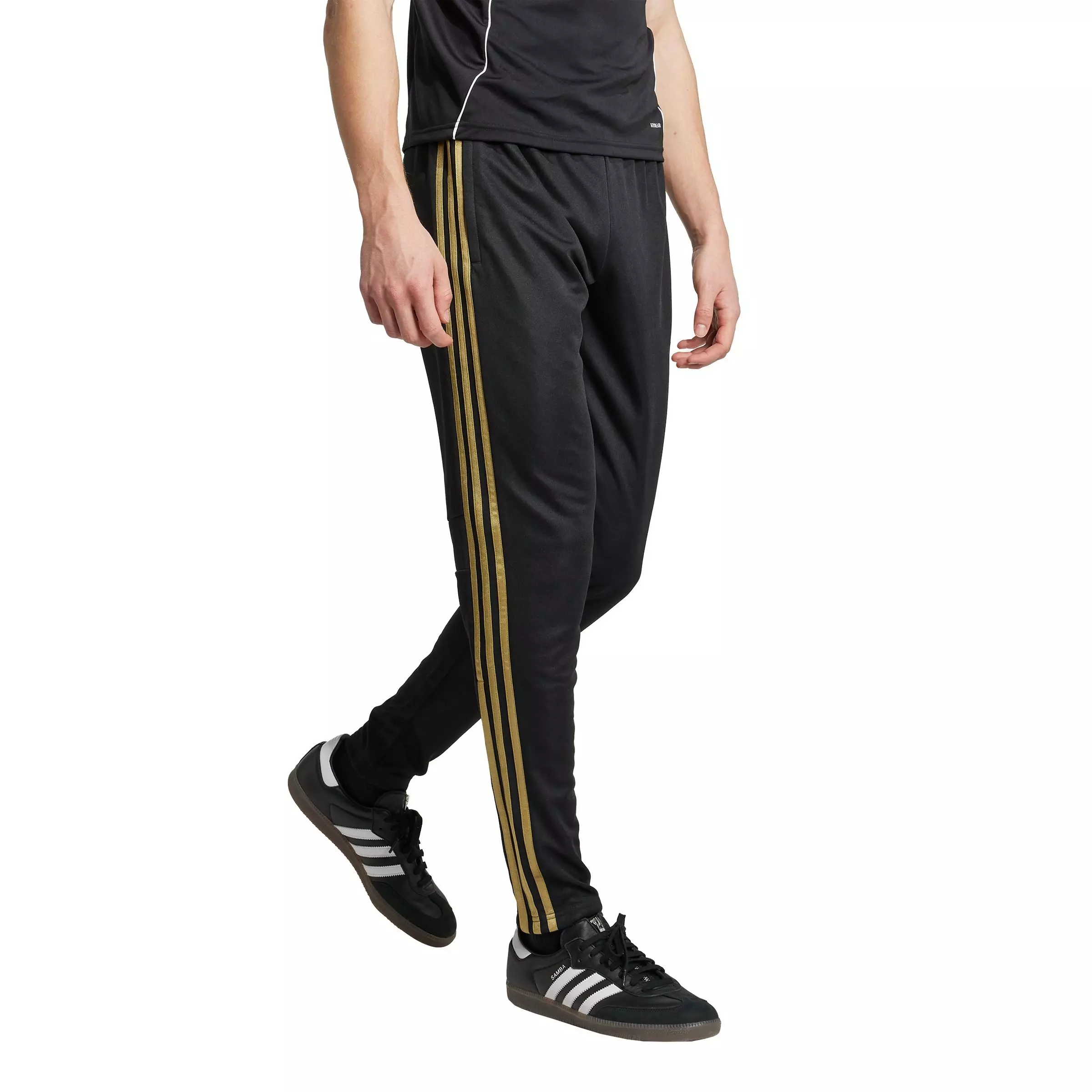 adidas Men's Tiro 25 Essentials Training Tracksuit Bottoms -Black/Gold - BLACK/GOLD