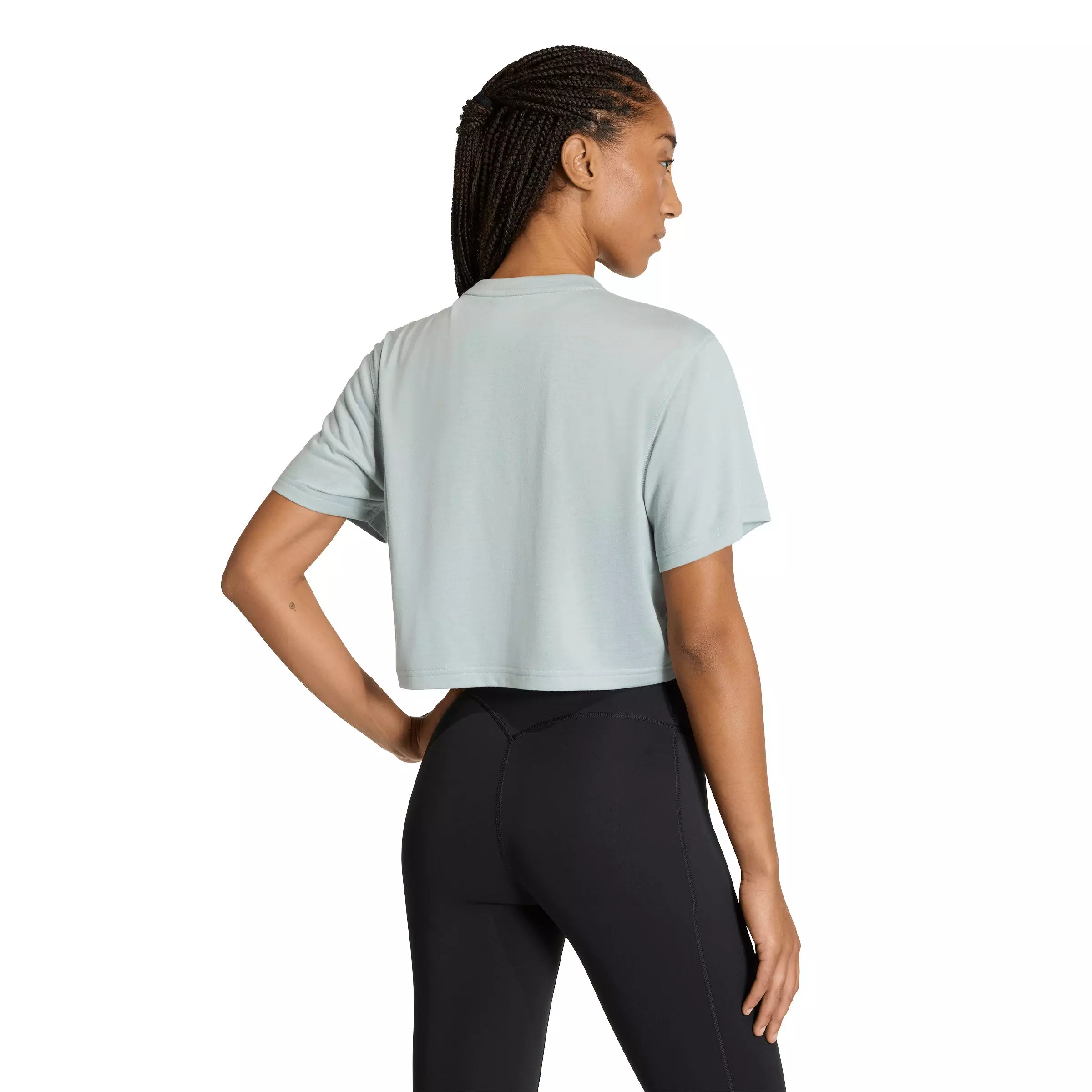 adidas Women's Train Essentials Boxy Workout Tee - Sage Green - SAGE GREEN