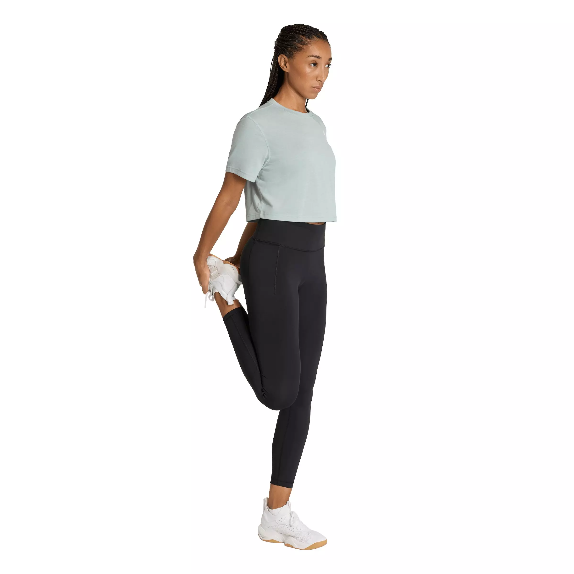 adidas Women's Train Essentials Boxy Workout Tee - Sage Green - SAGE GREEN