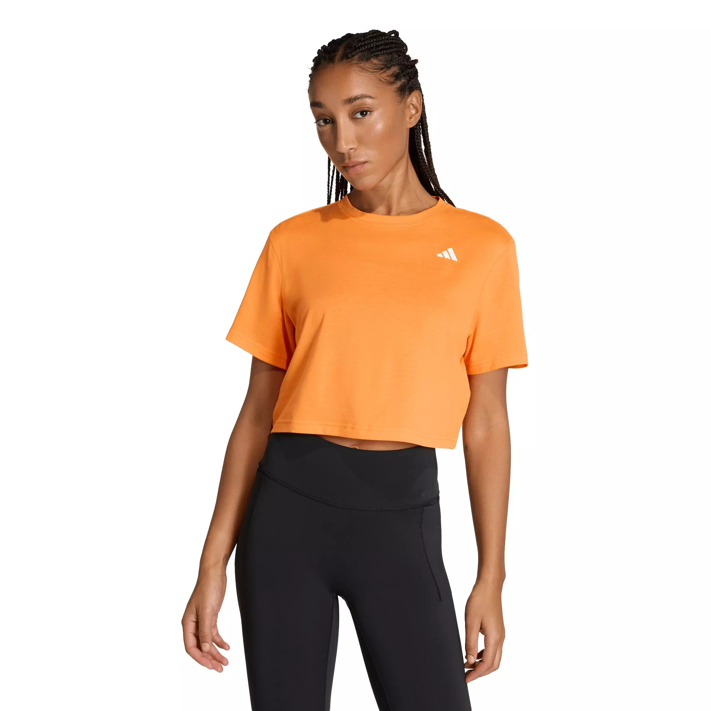 adidas Women's Train Essentials Boxy Workout Tee - Orange - ORANGE