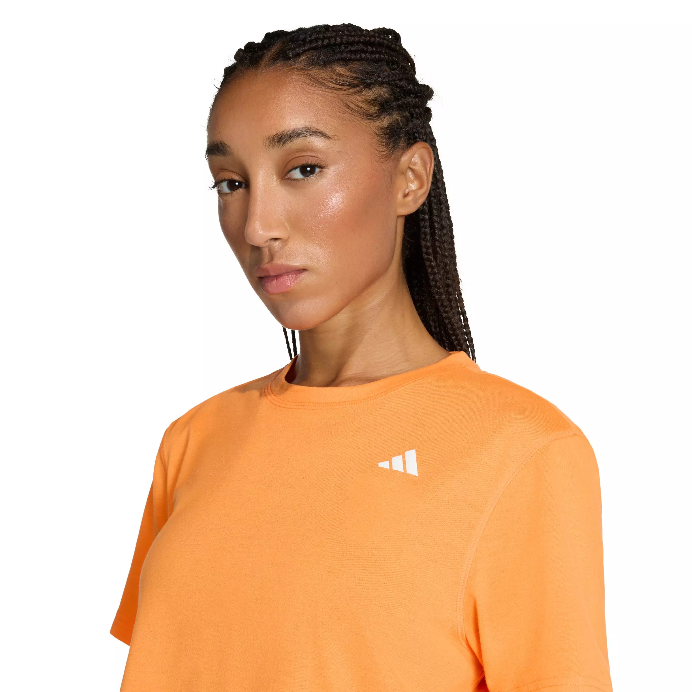 adidas Women's Train Essentials Boxy Workout Tee - Orange - ORANGE