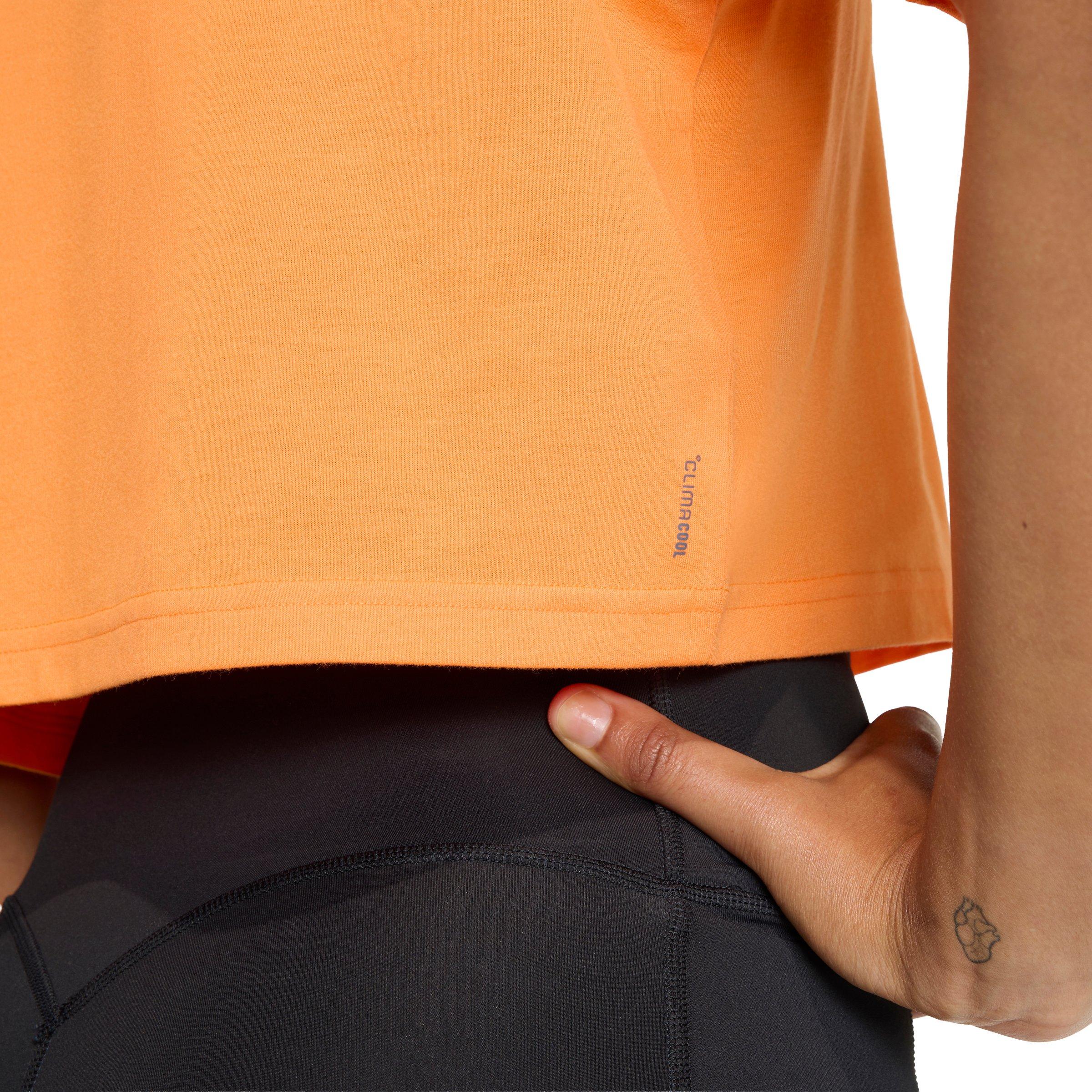 adidas Women's Train Essentials Boxy Workout Tee - Orange - ORANGE Thumbnail View 4