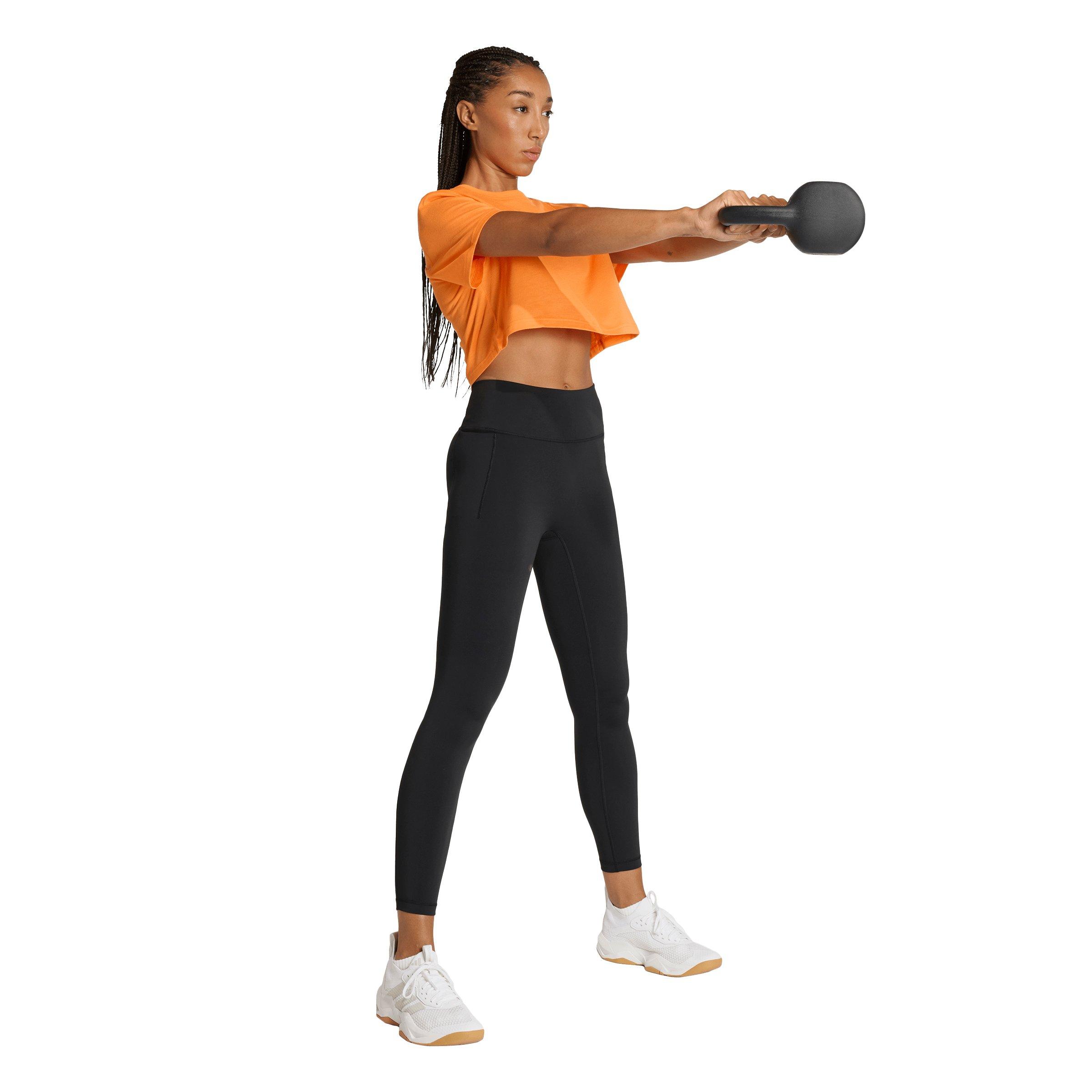 adidas Women's Train Essentials Boxy Workout Tee - Orange - ORANGE Thumbnail View 5